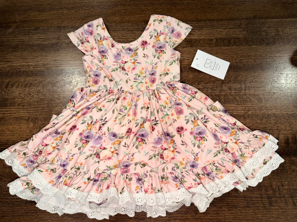 Cheeky Plum Girls Maison de Bloom Myra Dress Size 3T