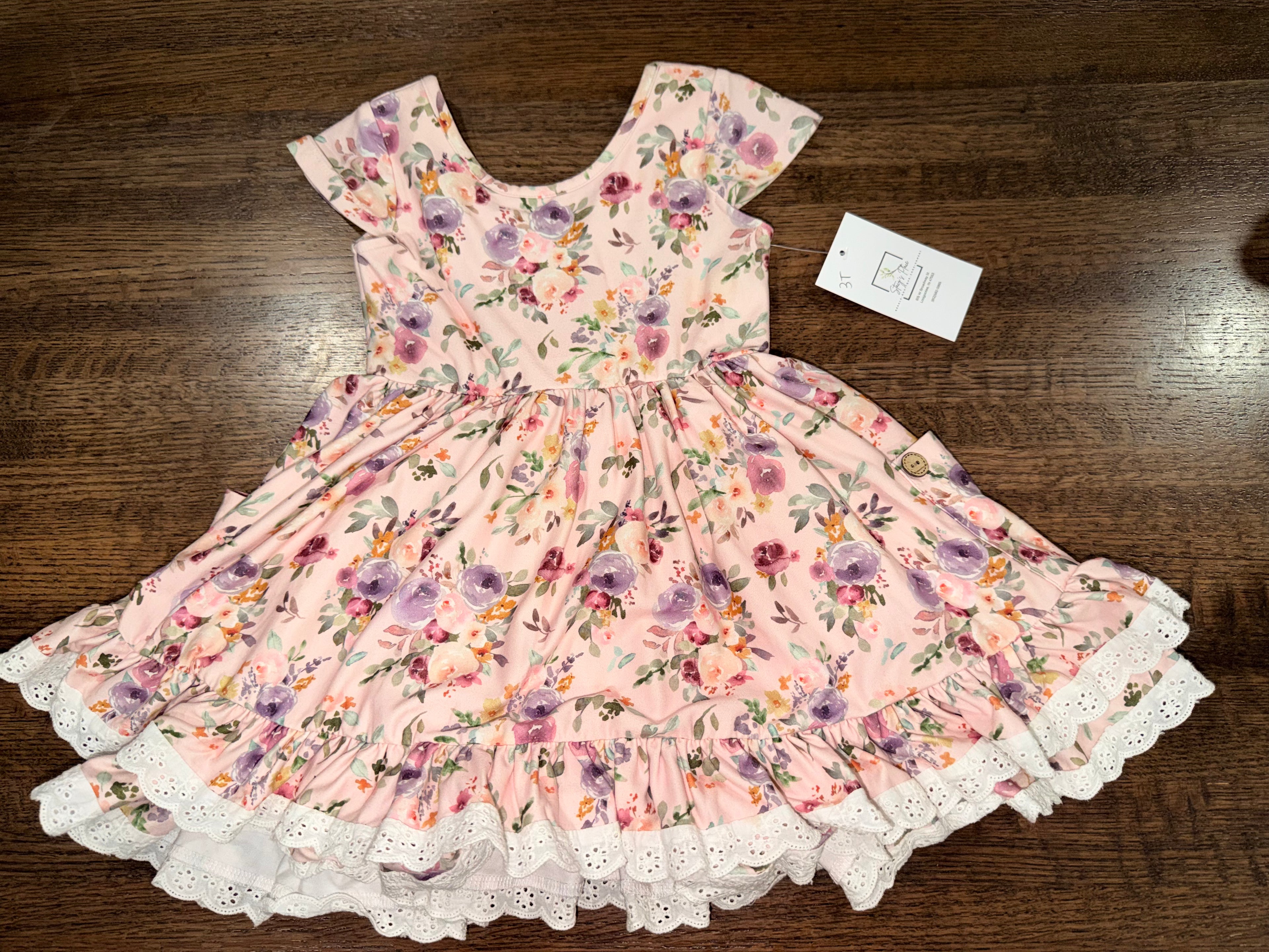 Cheeky Plum Girls Maison de Bloom Myra Dress Size 3T