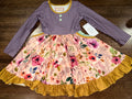 Cheeky Plum Girls Blackberry Jam Elara Knit Dress Size 4T Like New