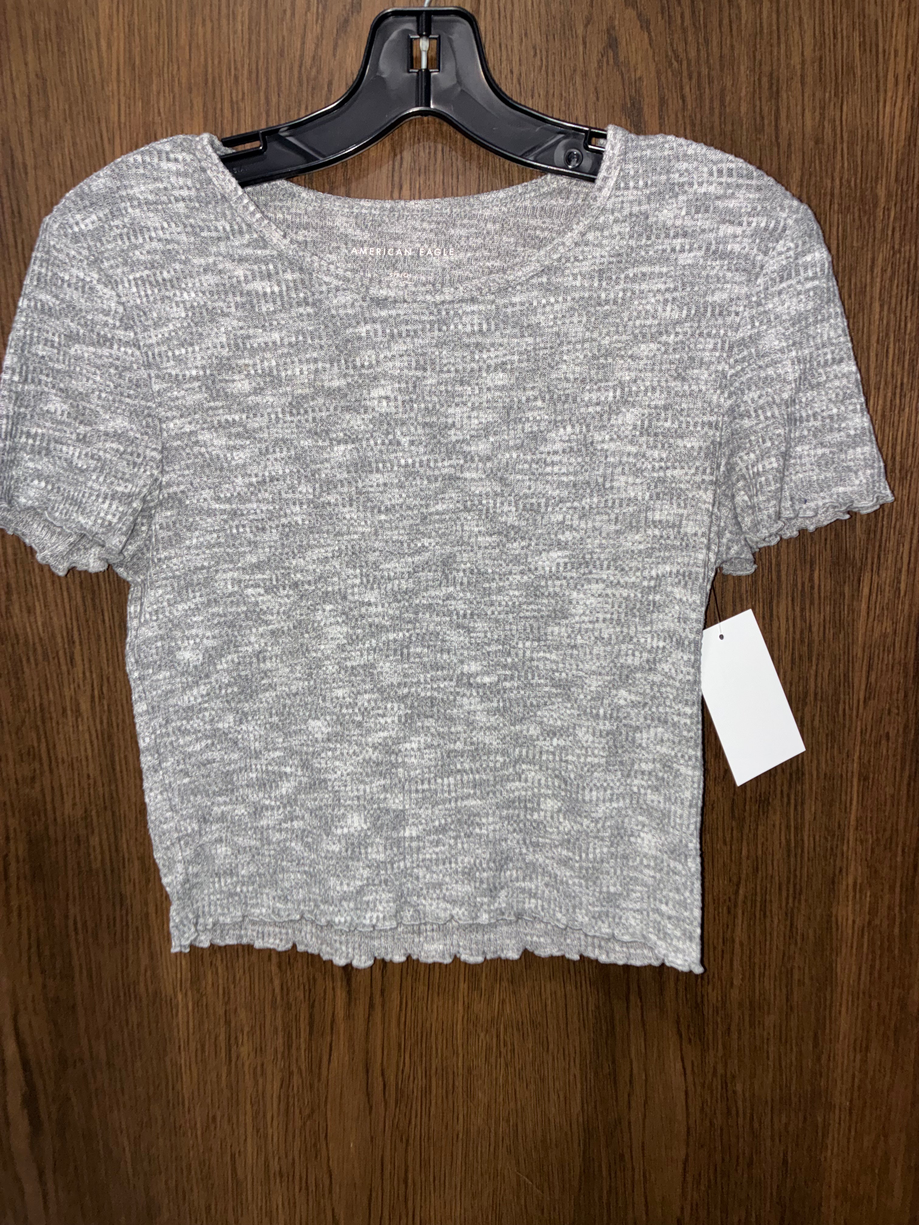 American Eagle Women’s Waffle Cropped Top Small
