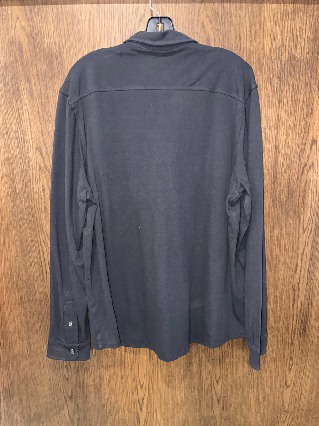 Tailor Vintage Men’s XL Slim Fit Black Long Sleeve Knit Button Up Shirt