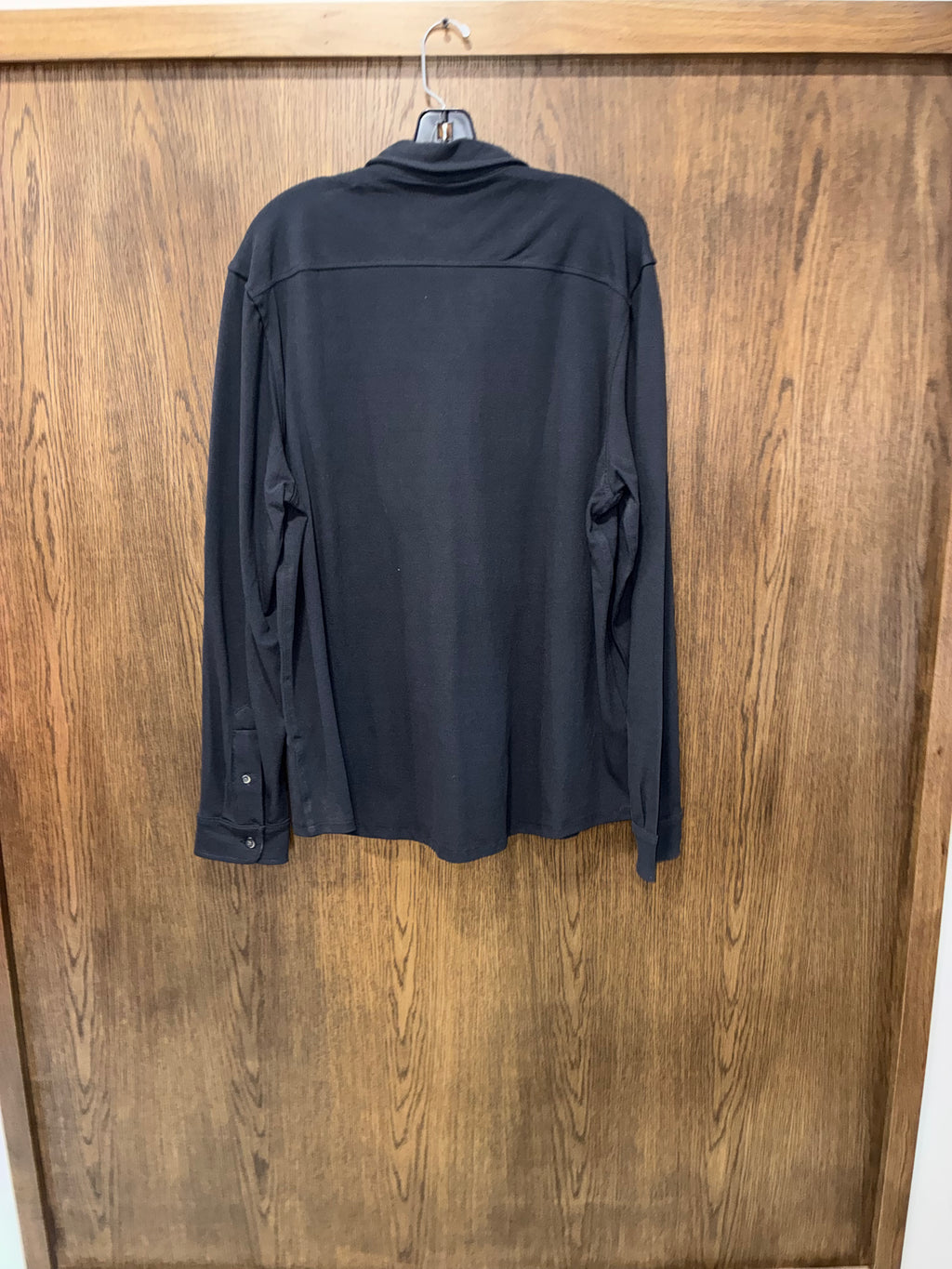 Tailor Vintage Men’s XL Slim Fit Black Long Sleeve Knit Button Up Shirt