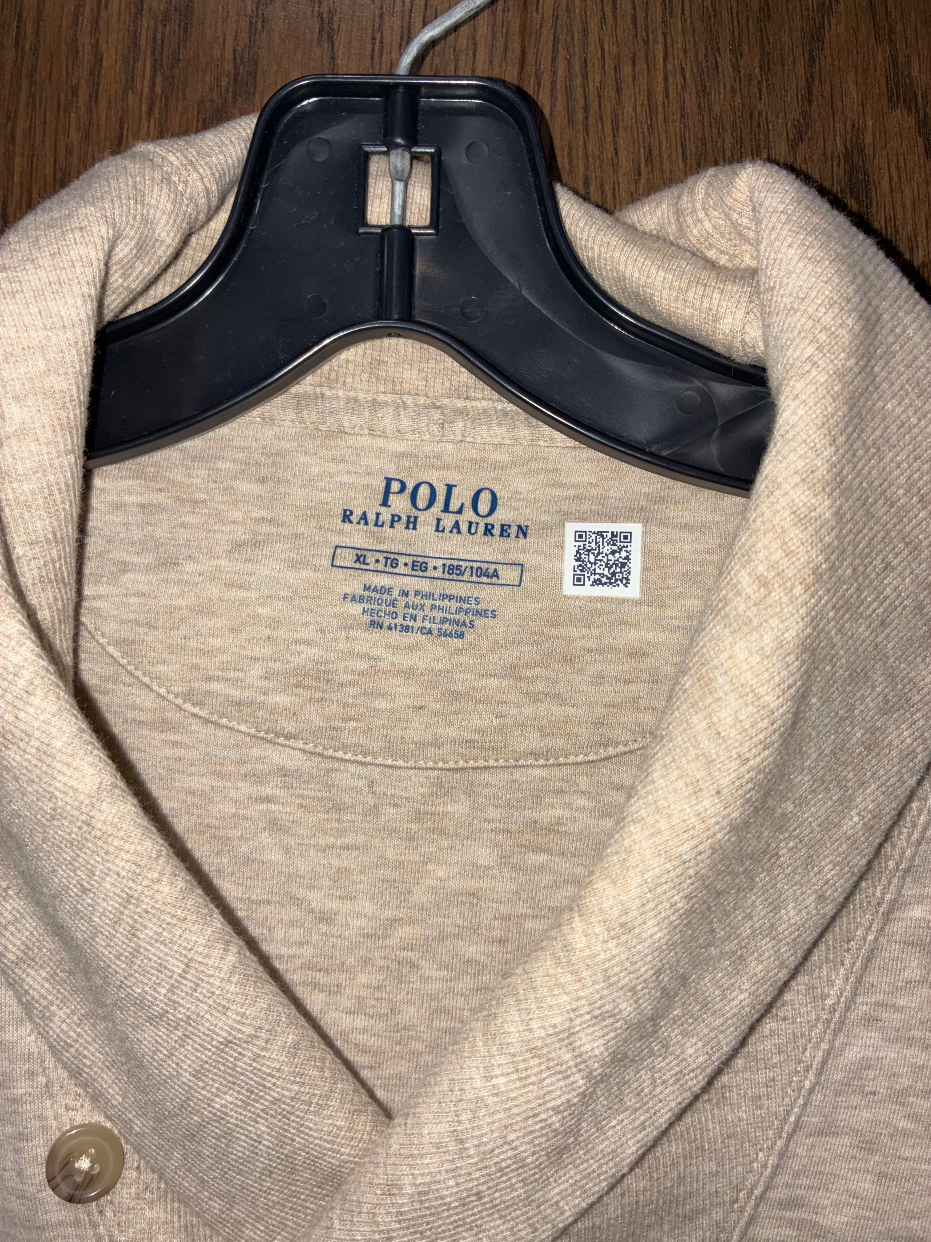 Polo Ralph Lauren Men’s Luxury Jersey Shawl Collar Pullover Size XL