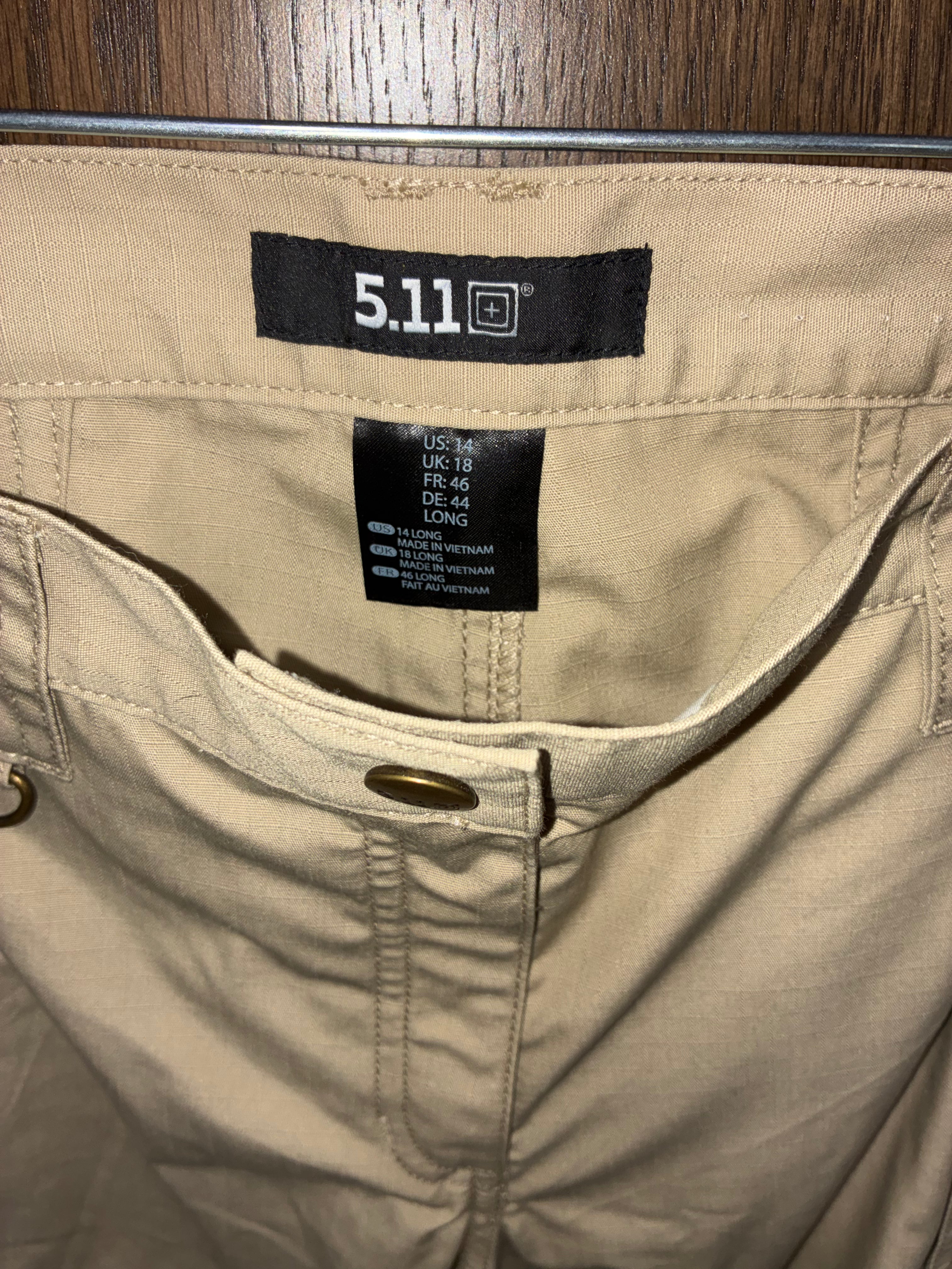 5.11 Tactical Women’s Cargo Pants Size 14 Long Khaki Tan Ripstop