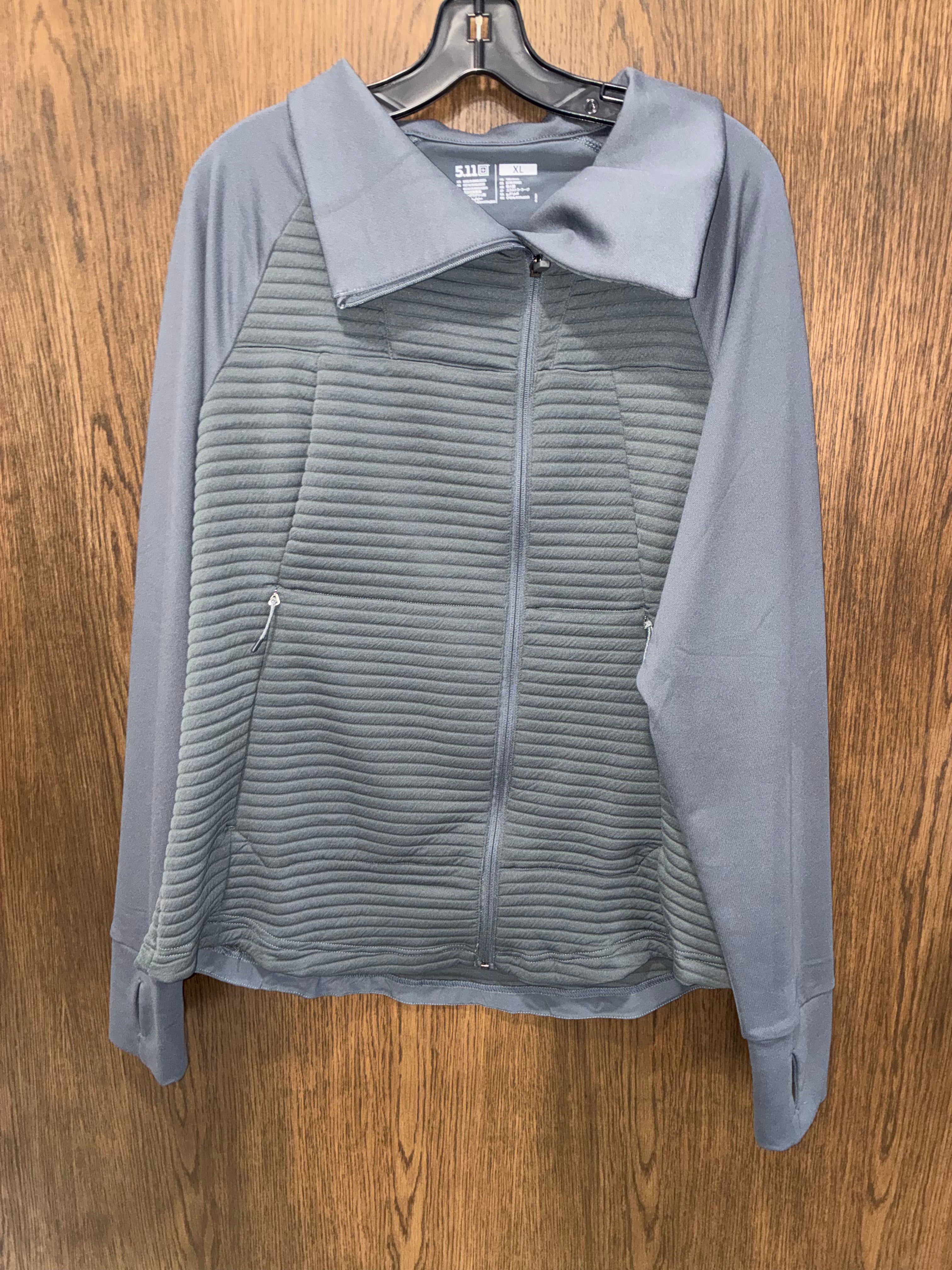 5.11 Tactical Women’s Kinetic Full Zip Jacket XL Grenade Gray Quilted Thumbholes 
