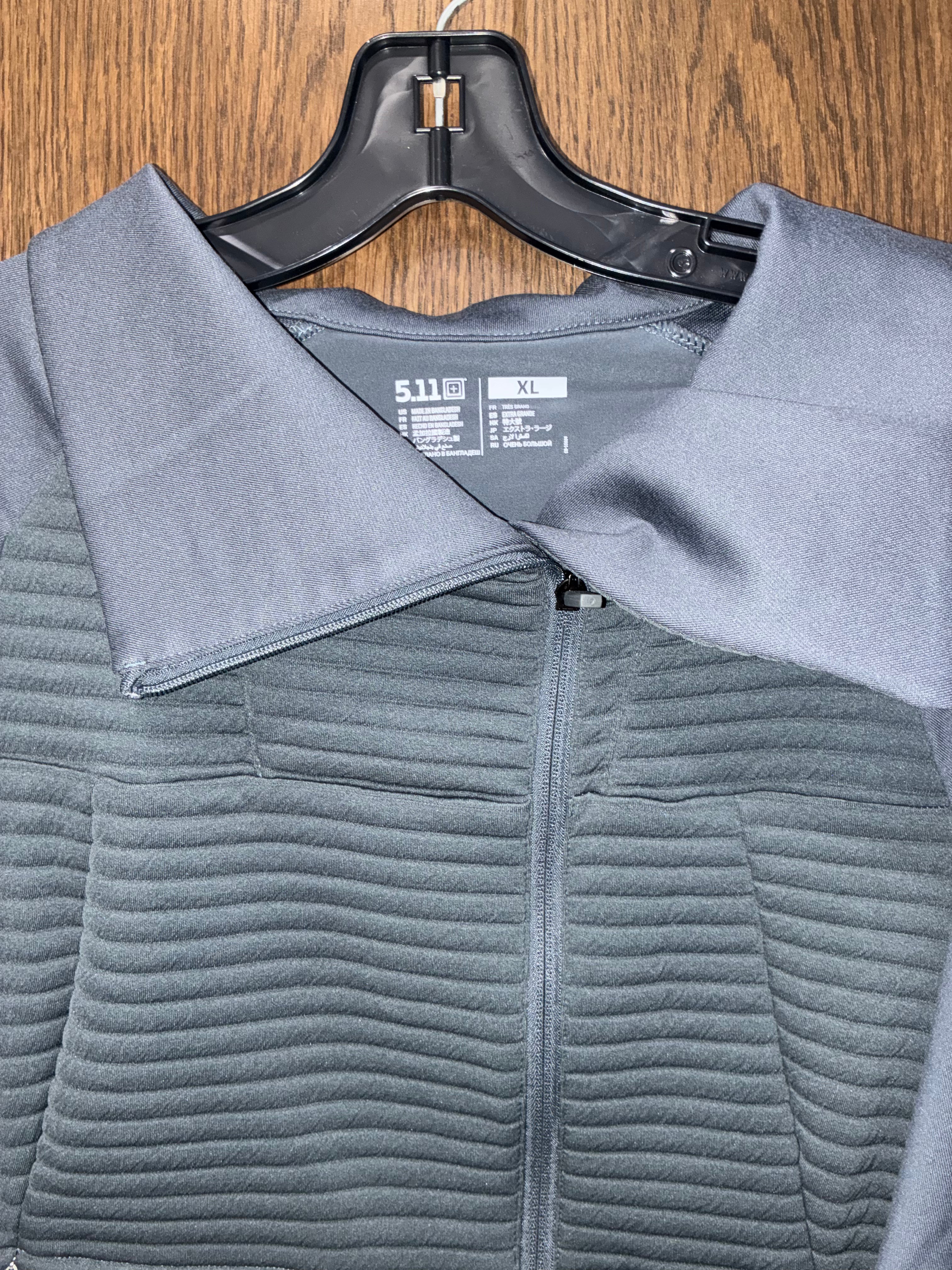 5.11 Tactical Women’s Kinetic Full Zip Jacket XL Grenade Gray Quilted Thumbholes 