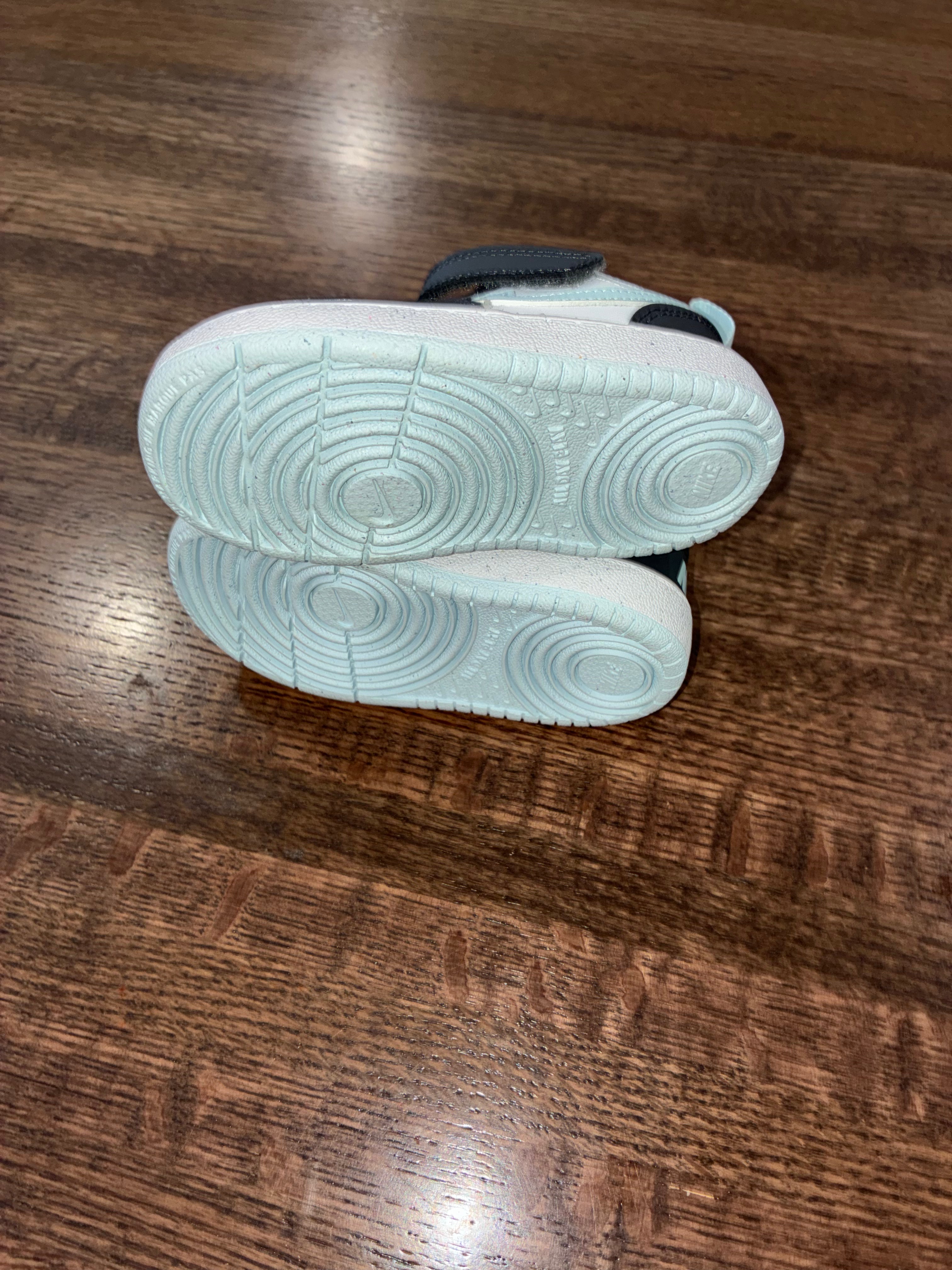 Nike Court Borough Low Recraft "Anthracite/White/Glacier Blue" Toddler Boys Shoes Size 5.5 Like New