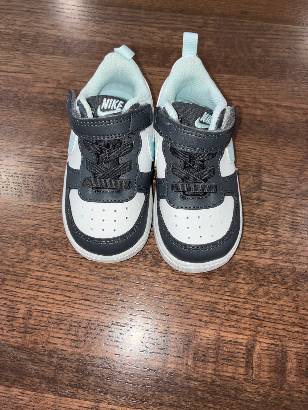 Nike Court Borough Low Recraft "Anthracite/White/Glacier Blue" Toddler Boys Shoes Size 5.5 Like New