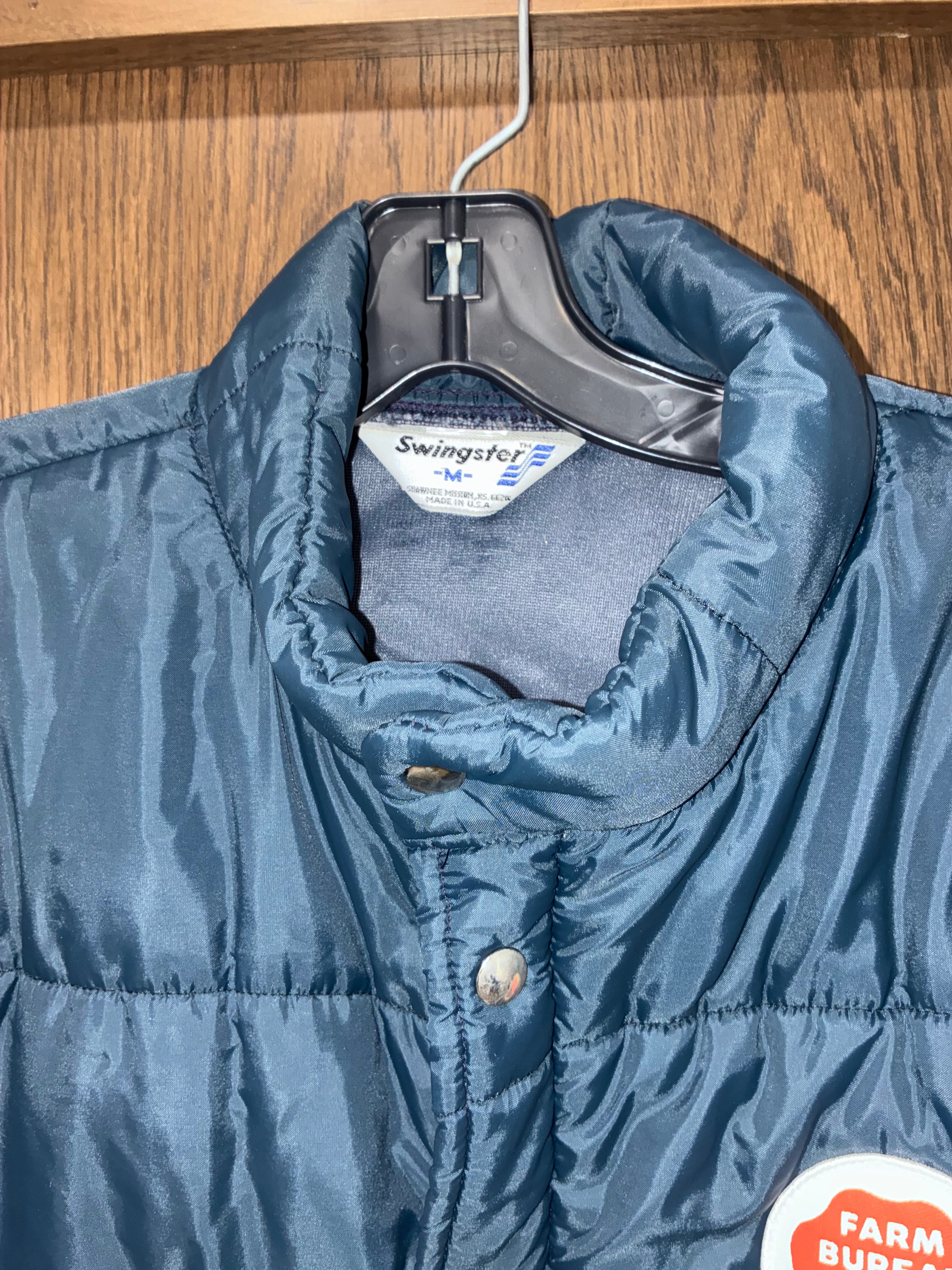 Vintage 80s Swingster Farm Bureau CO-OP Puffer Jacket Men’s M Made in USA