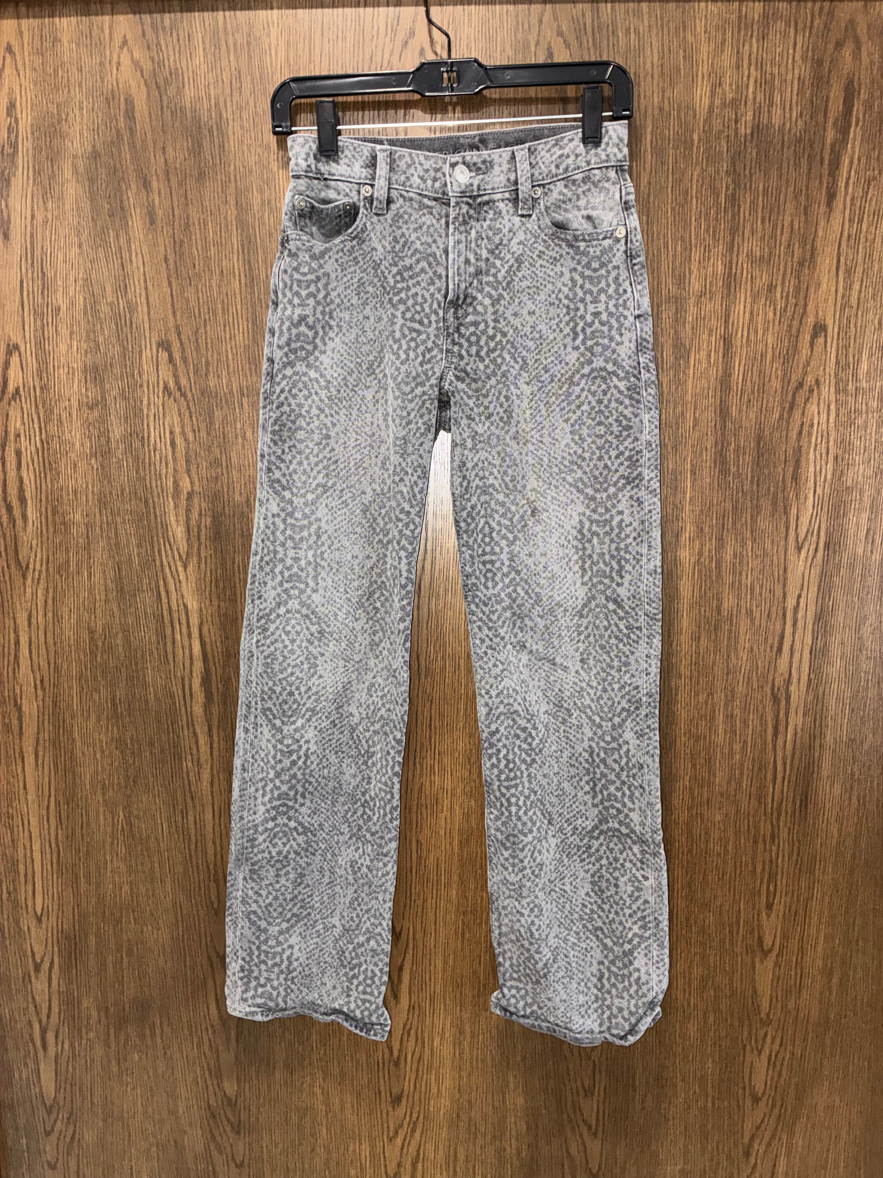 American Eagle Stretch Snake Print High-Waisted Stovepipe Jean Size 000