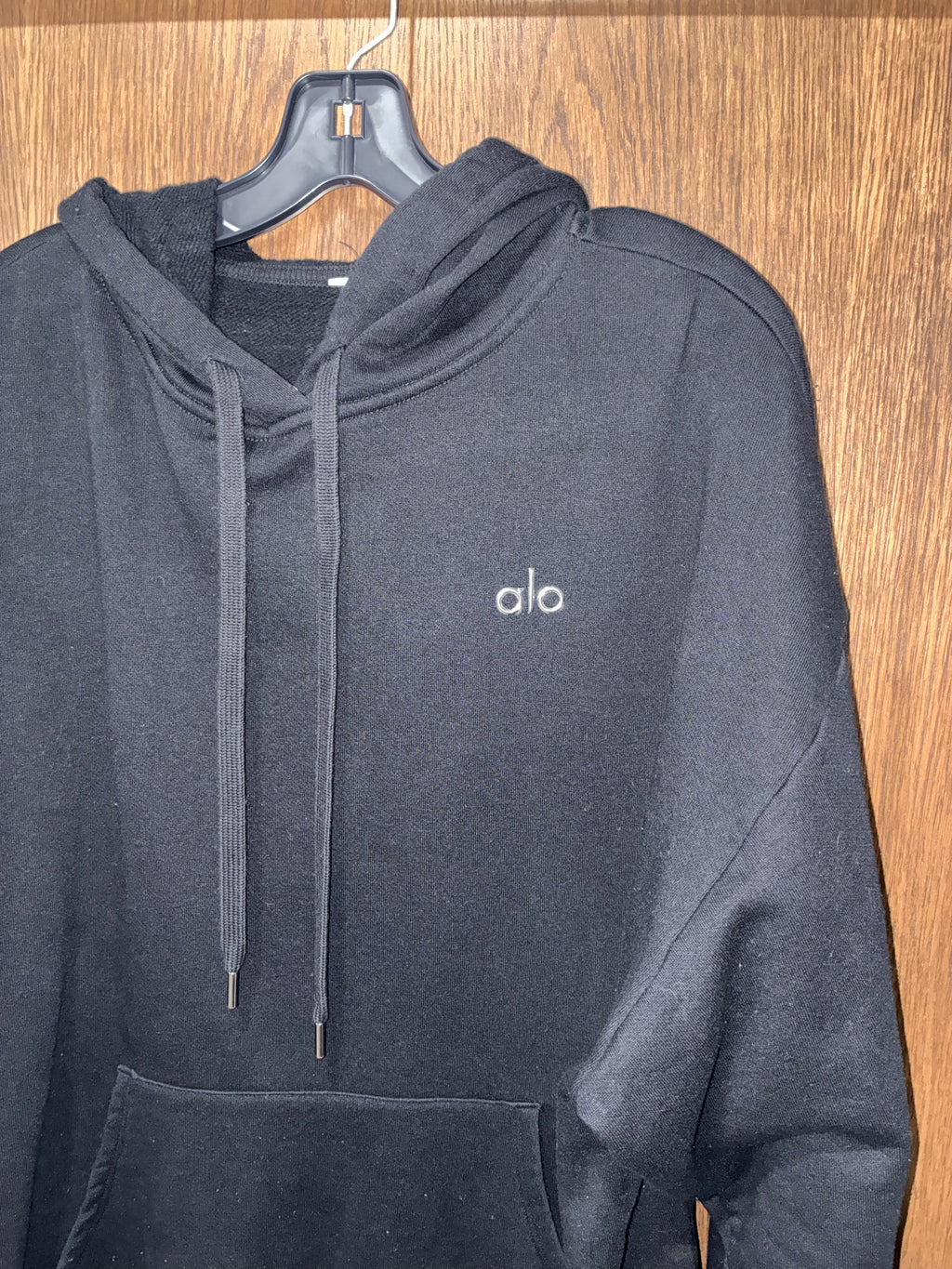 ALO Yoga Accolade Hoodie Black Oversized Pullover Sweatshirt Unisex Size Large