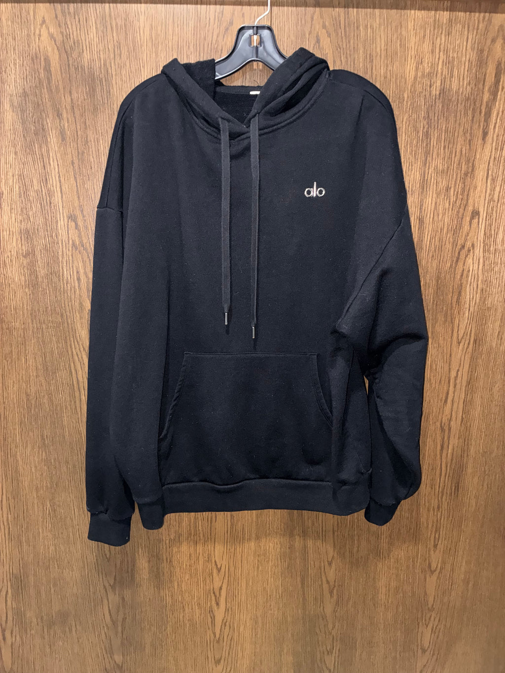 ALO Yoga Accolade Hoodie Black Oversized Pullover Sweatshirt Unisex Size Large