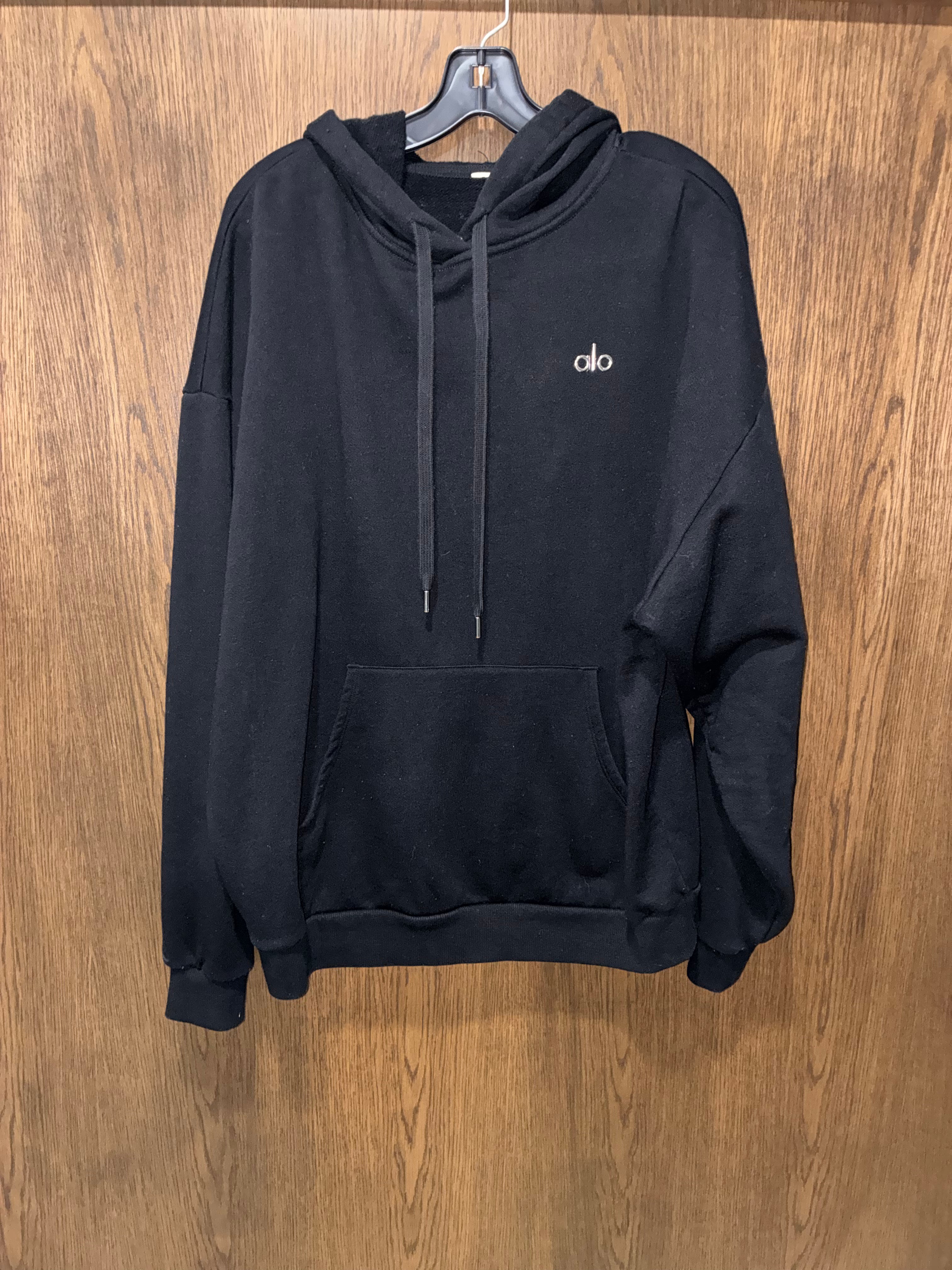 ALO Yoga Accolade Hoodie Black Oversized Pullover Sweatshirt Unisex Size Large