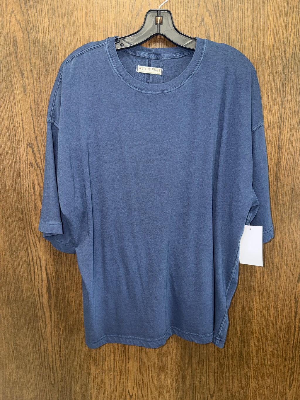 We The Free Nina Oversized Free People Boxy Tee Size Medium Varsity Blue