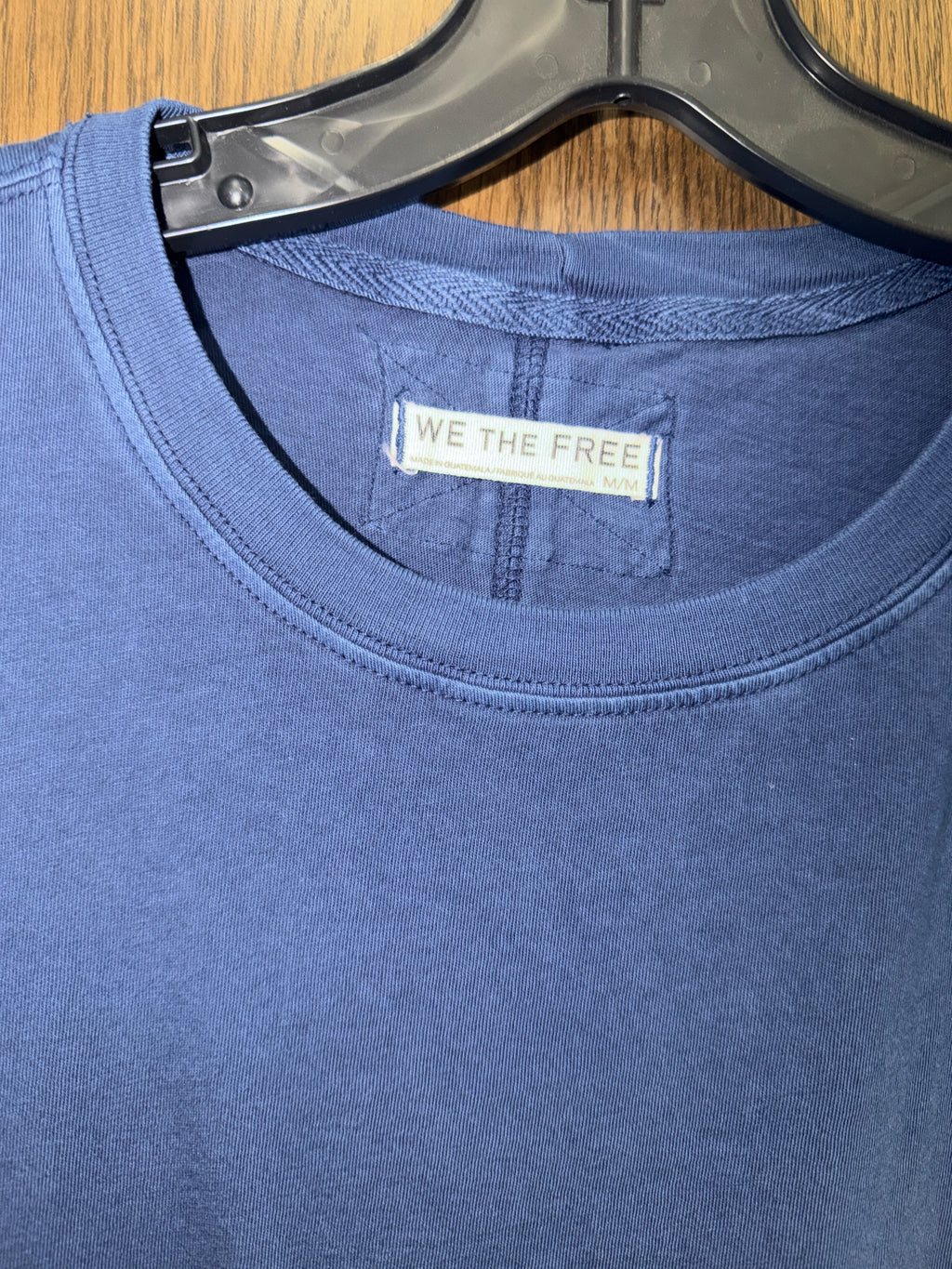 We The Free Nina Oversized Free People Boxy Tee Size Medium Varsity Blue