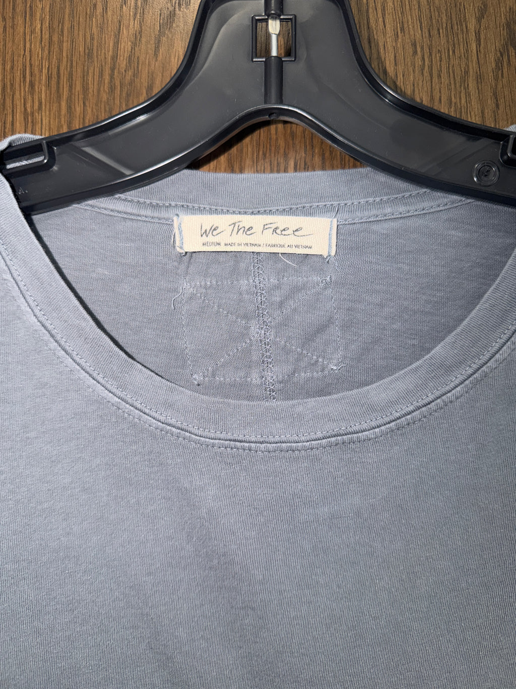 We The Free Nina Oversized Free People Boxy Tee Size Medium Blue Mirage