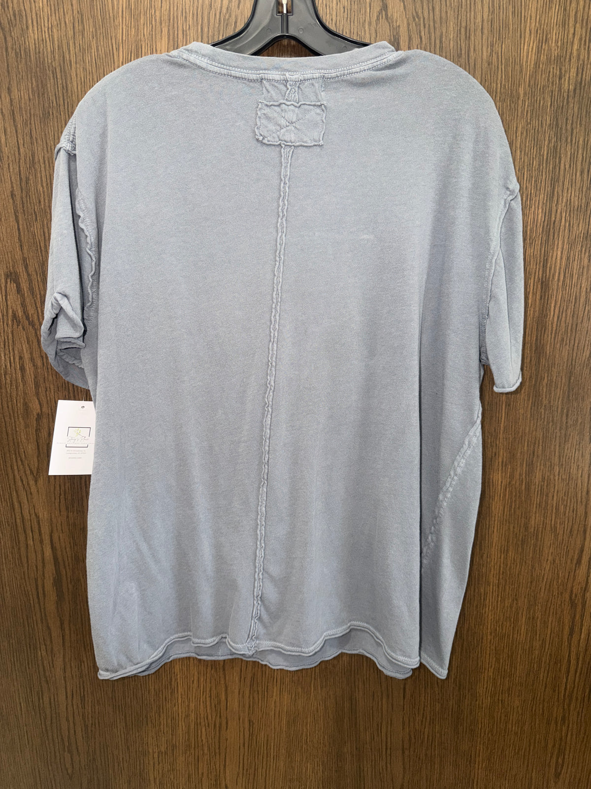 We The Free Nina Oversized Free People Boxy Tee Size Medium Blue Mirage