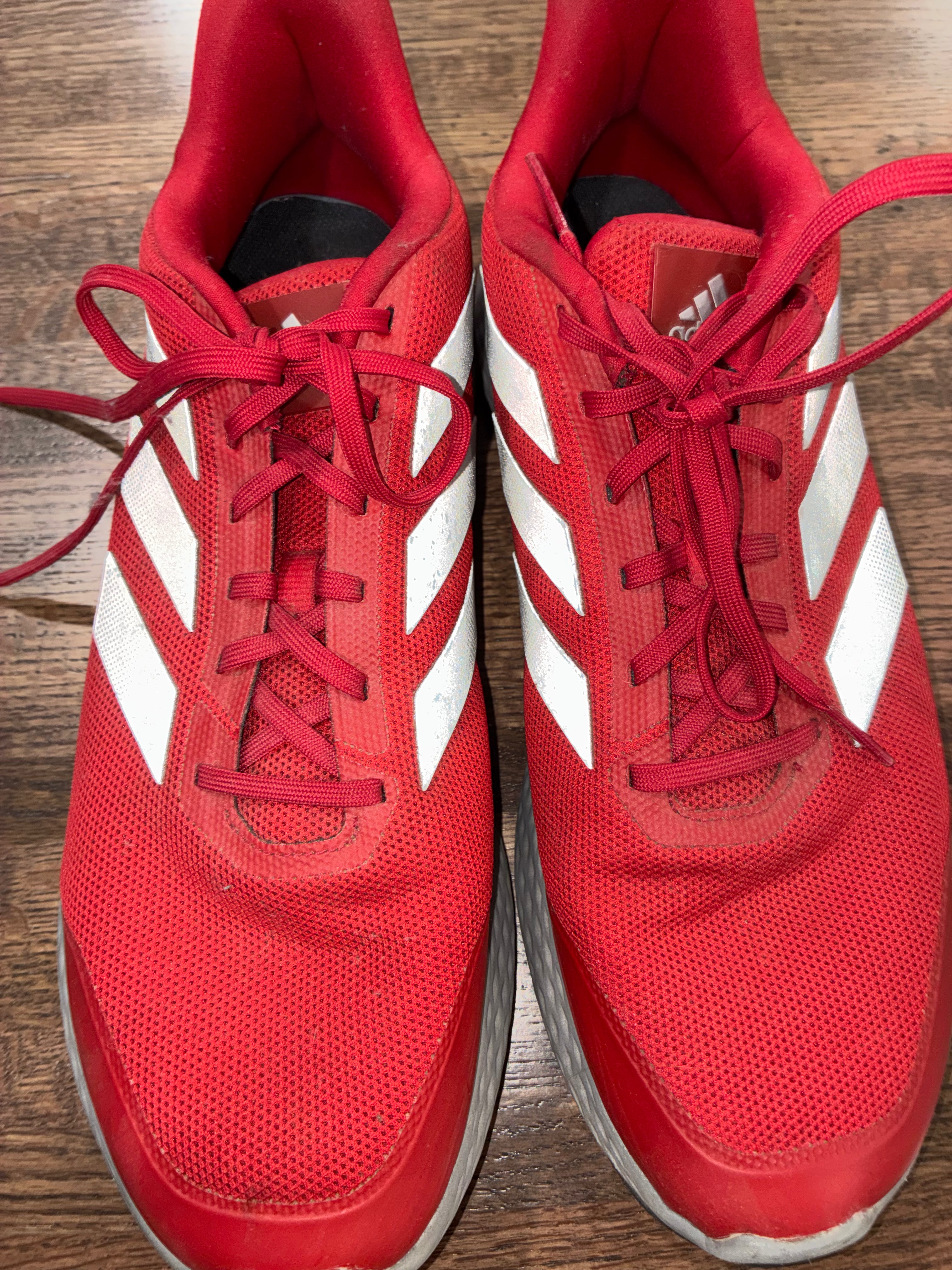 Adidas Edge Gameday EH3371 Men’s Size 14 Red Silver Training Running Shoes