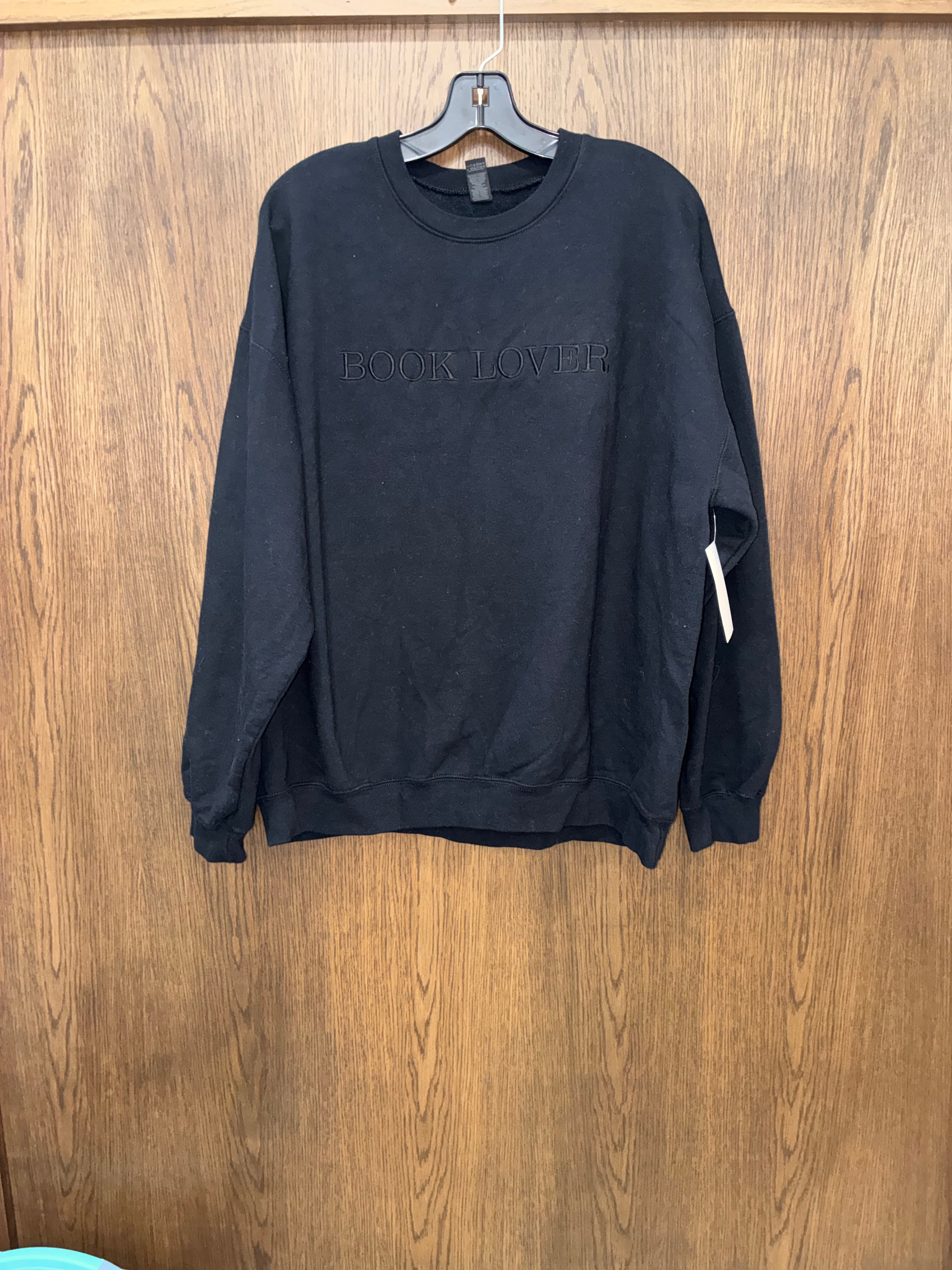 Booklover Embroidered Crewneck Sweatshirt Size XL Like New