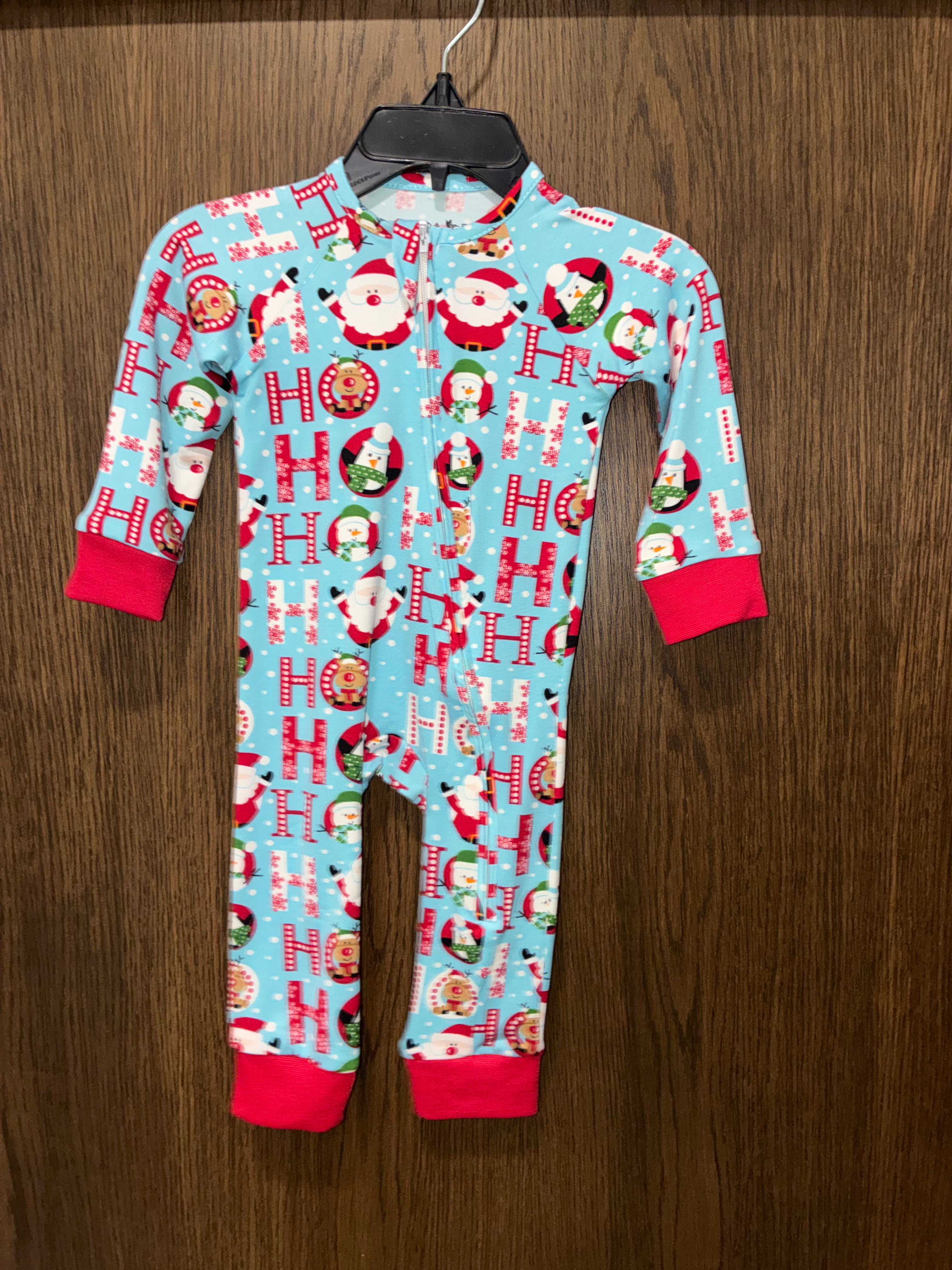 Amanda Blu “Ho Ho Ho” Bamboo Christmas Romper 0-3 Months