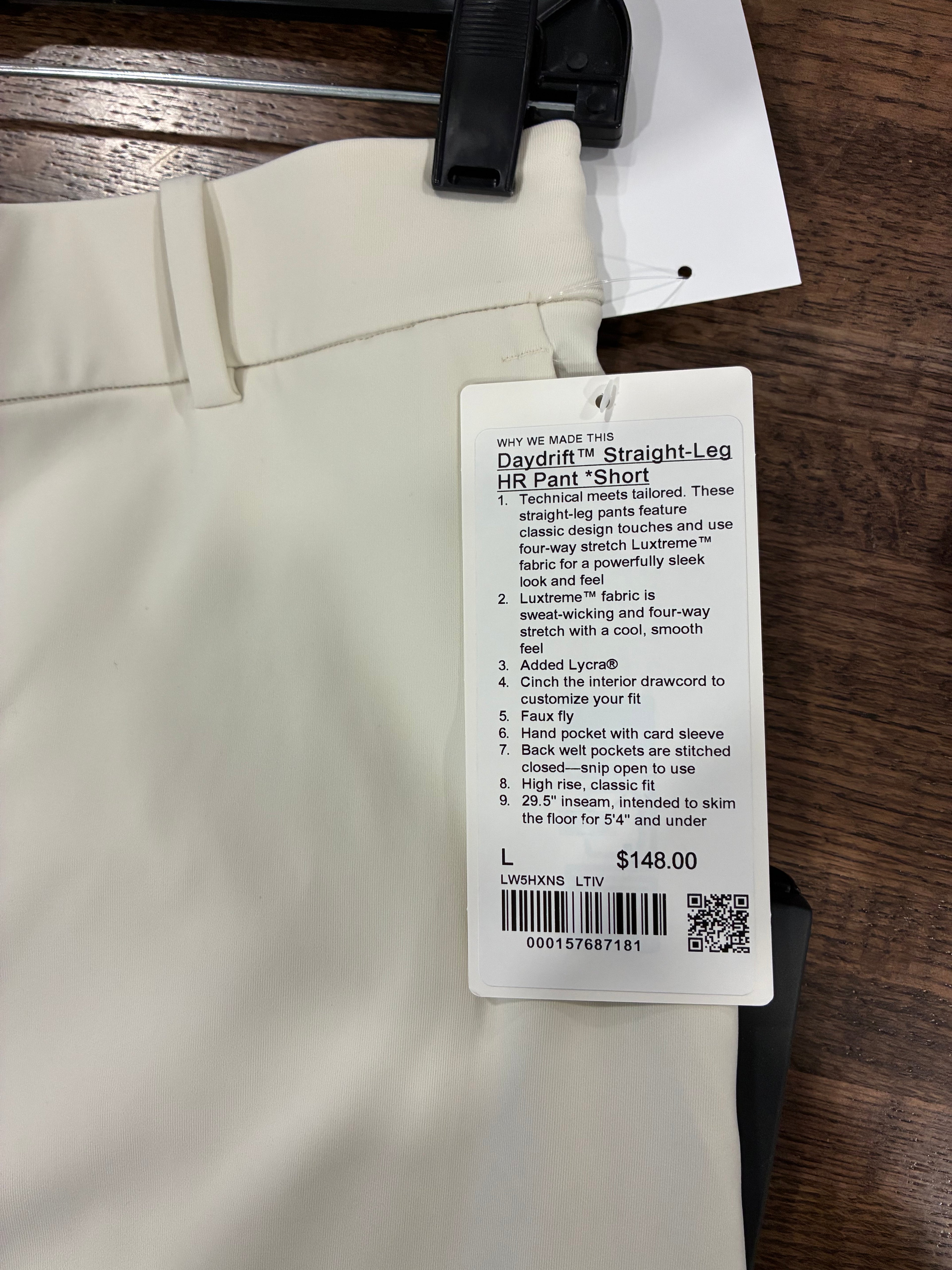Lululemon Women’s Daydrift Straight-Leg HR Pant Size Large Short NWT