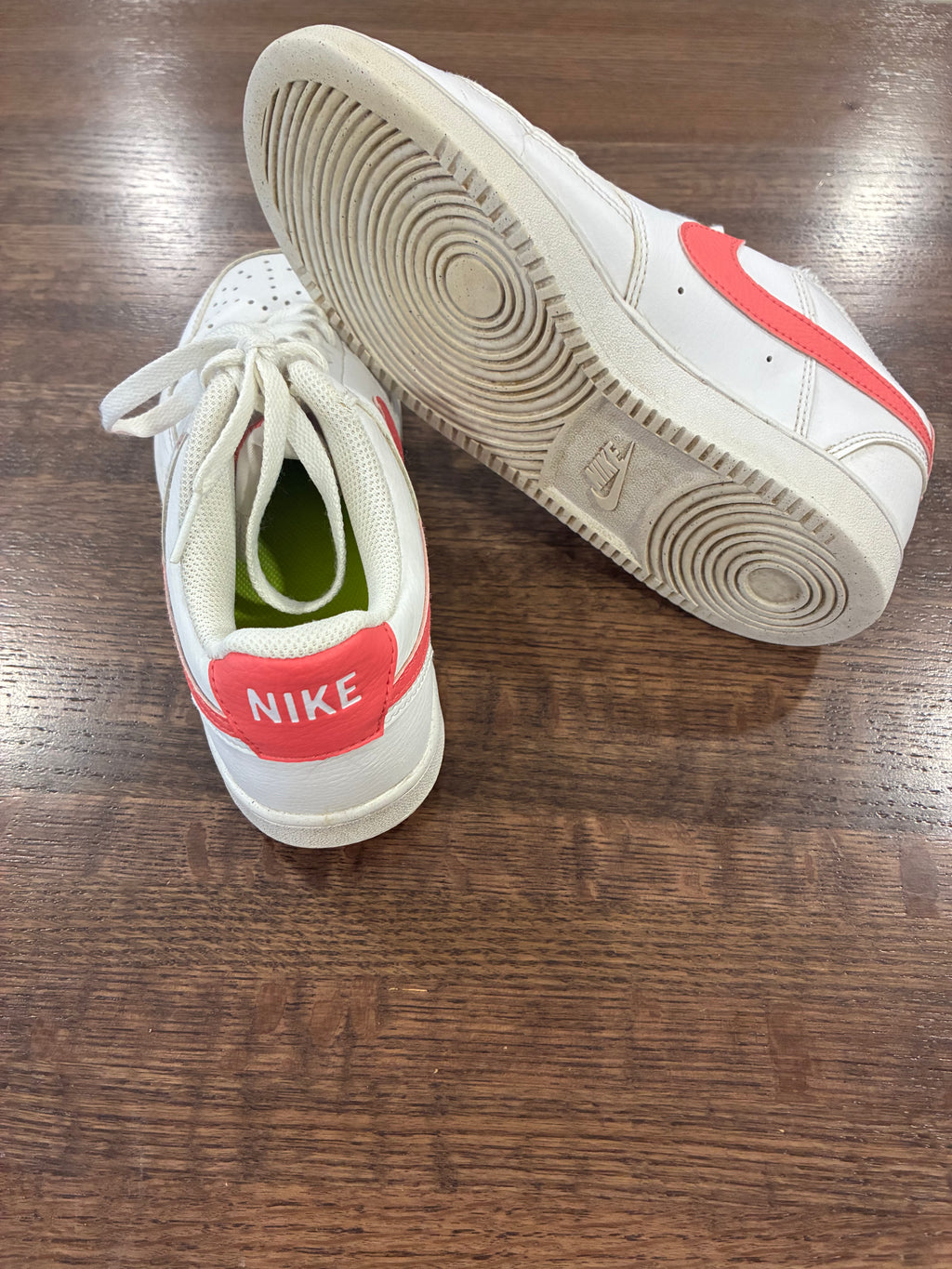 Nike Court Borough Low 2 Women’s Size 7 White Coral Pink Sneakers Low Top