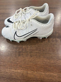 Nike Alpha Huarache Elite 4 Low Baseball Cleats Boys 5.5 White