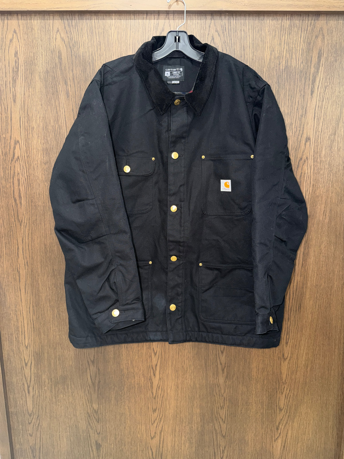 Carhartt 103825 C01-M Chore Coat Men’s XL Black Blanket Lined Duck Jacket NWOT
