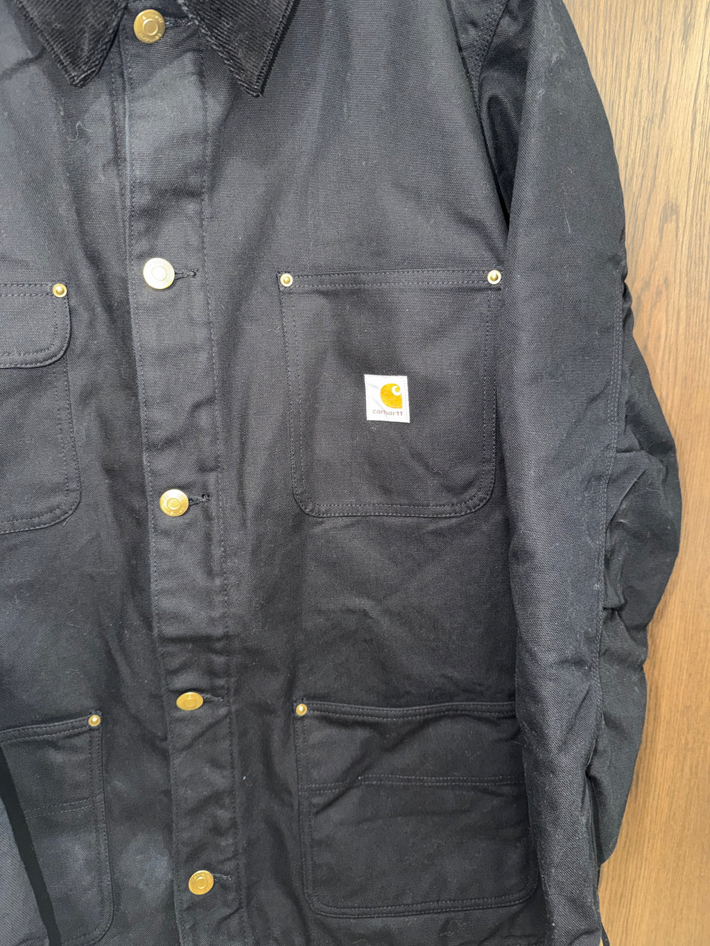 Carhartt 103825 C01-M Chore Coat Men’s XL Black Blanket Lined Duck Jacket NWOT