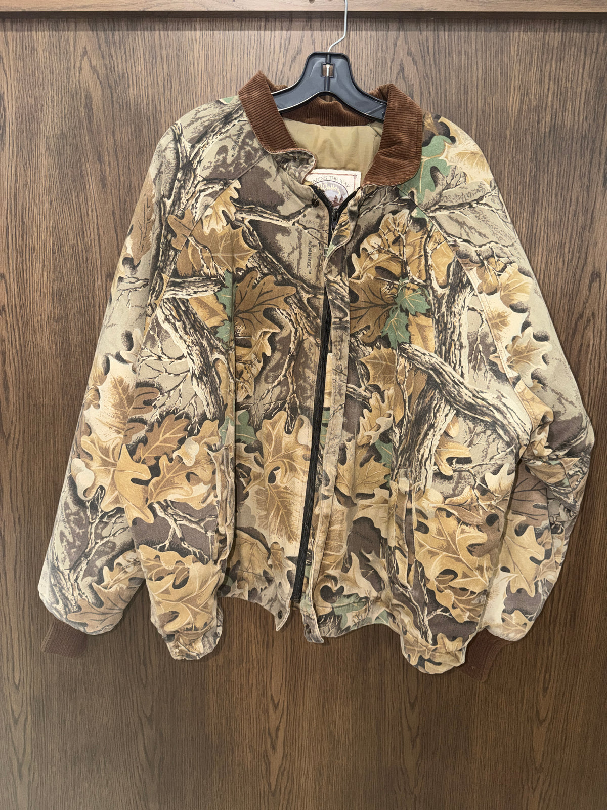 Vintage Walls Outdoors Advantage Camo Hunting Jacket Quilted Corduroy Collar Men’s XXL