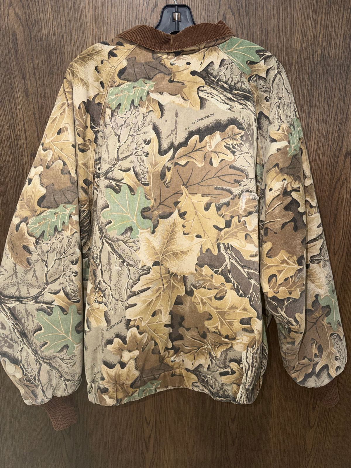 Vintage Walls Outdoors Advantage Camo Hunting Jacket Quilted Corduroy Collar Men’s XXL