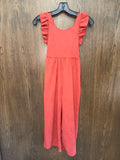 Marie Nicole Girls Fall Rust Romper Jumpsuit Size 8 NWT