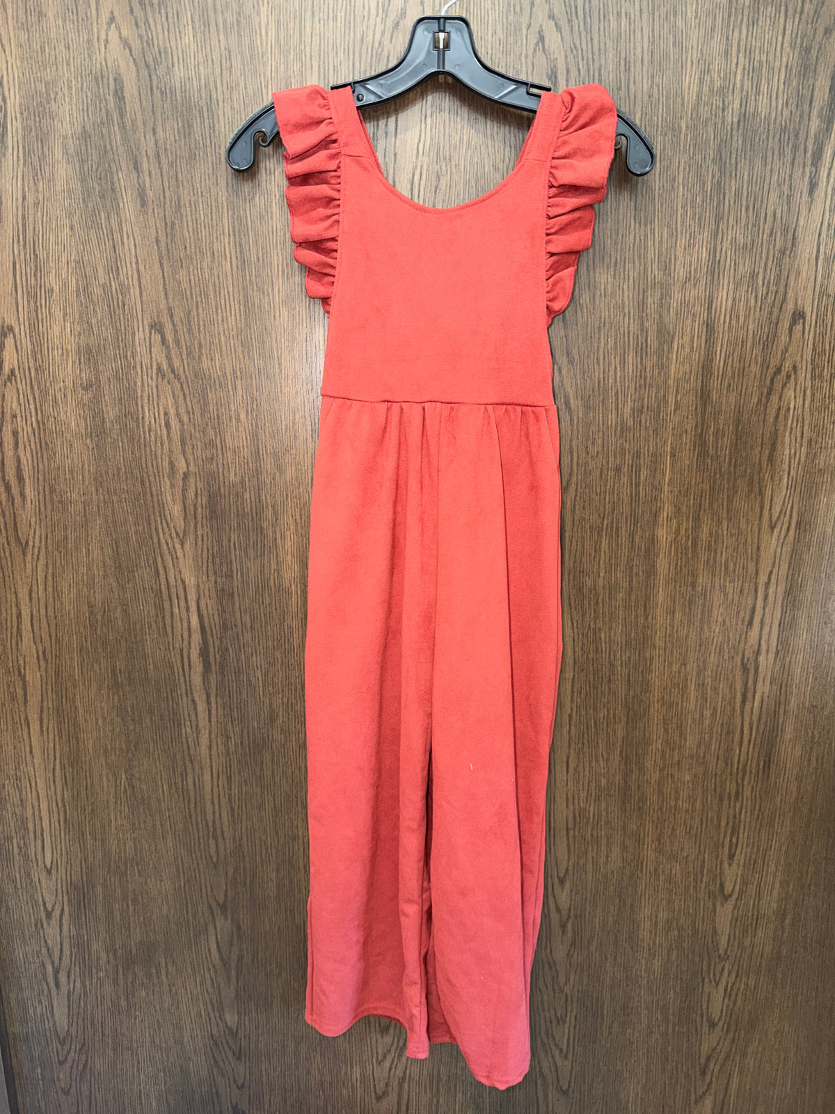 Marie Nicole Girls Fall Rust Romper Jumpsuit Size 8 NWT