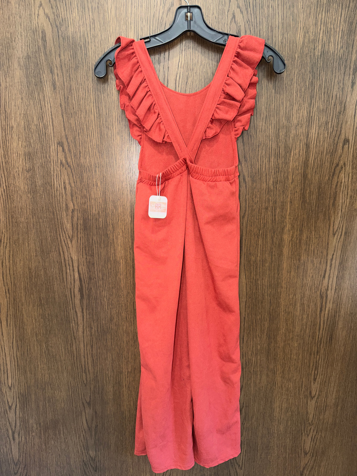 Marie Nicole Girls Fall Rust Romper Jumpsuit Size 8 NWT