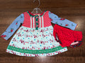 Matilda Jane "Hit the Slopes" Christmas Tunic and Bloomer Set Size 3-6 Months New Condition