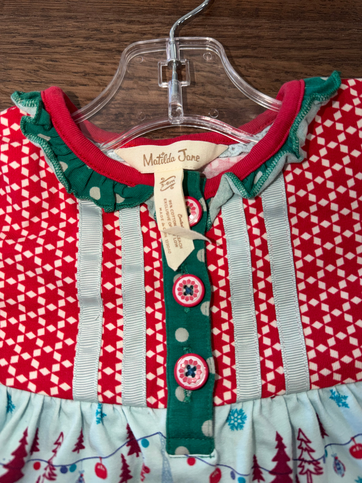 Matilda Jane "Hit the Slopes" Christmas Tunic and Bloomer Set Size 3-6 Months New Condition