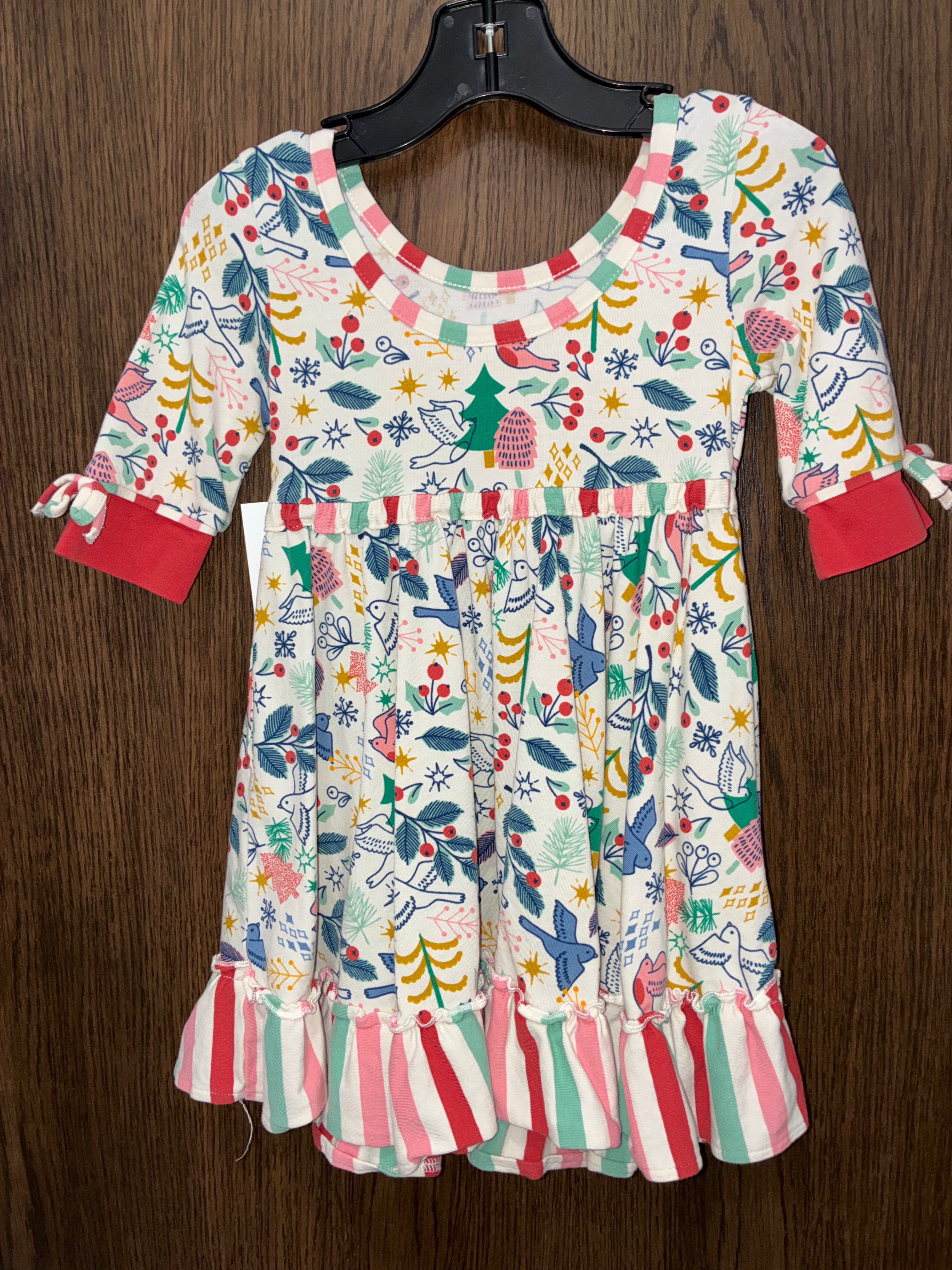 Wildflowers Girls Best Day Ever Merry Merry Christmas Dress Size 2