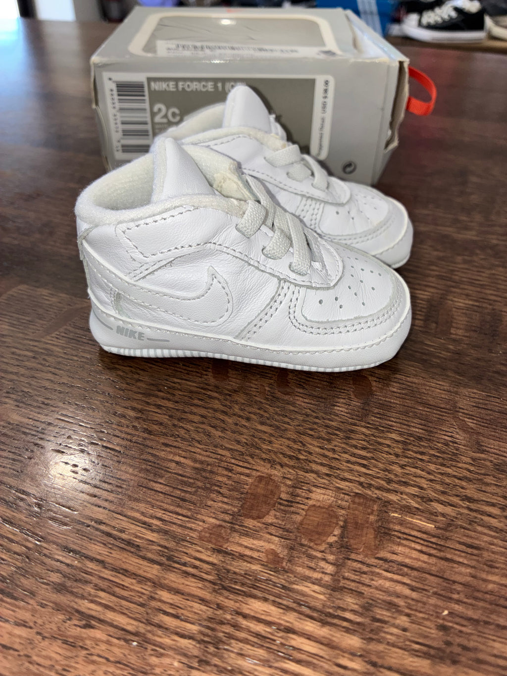 Nike Baby Air Force 1 Crib Booties Size 2C