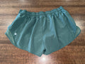 Lululemon Speed Shorts Women’s Size 10 Teal Green Low Rise Running Reflective