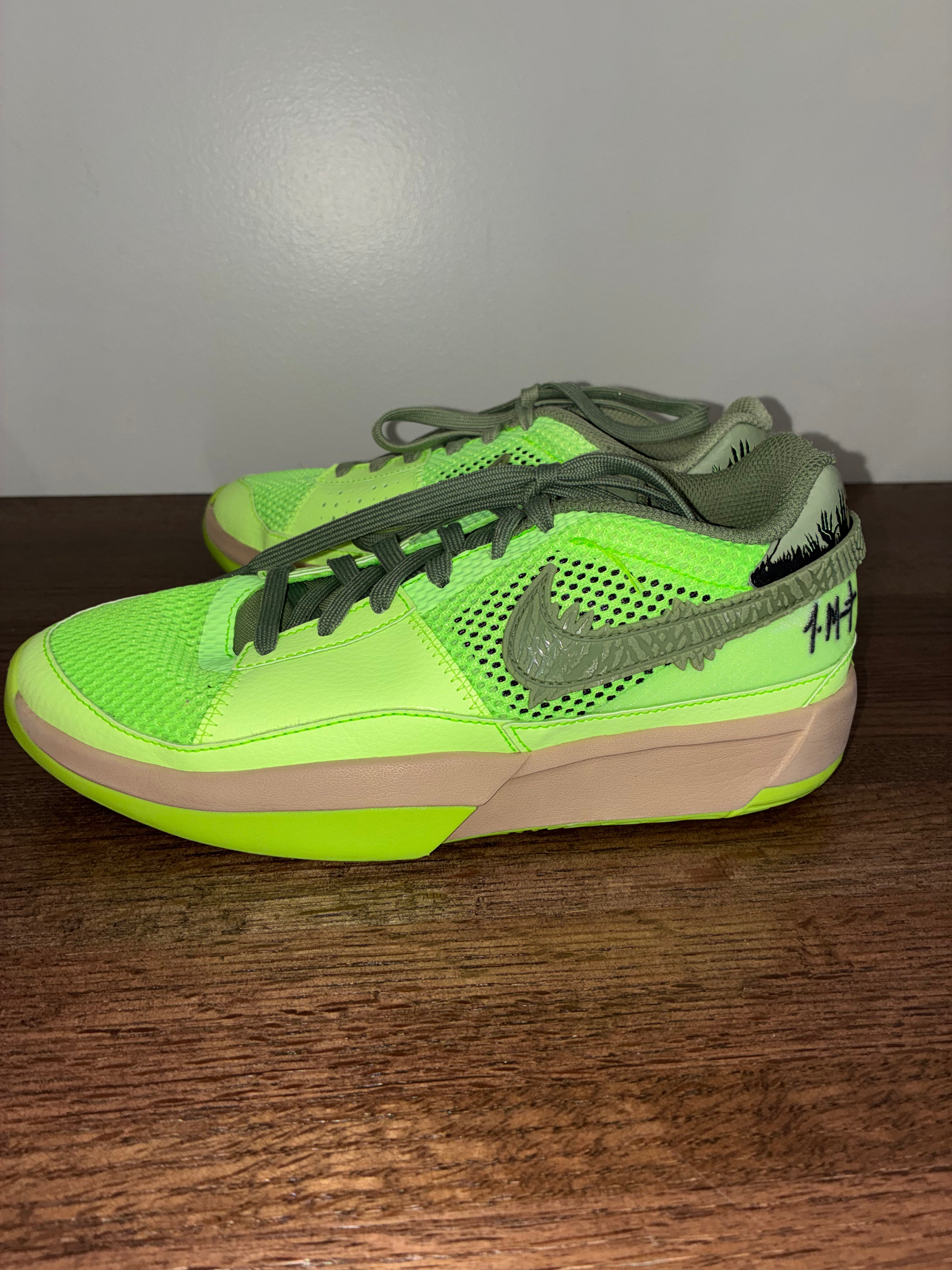 Nike Ja 1 NRG Halloween Zombie GS Youth 5.5Y Lime Green FV6097-300 Ja Morant