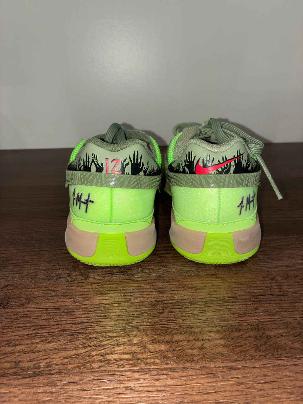 Nike Ja 1 NRG Halloween Zombie GS Youth 5.5Y Lime Green FV6097-300 Ja Morant