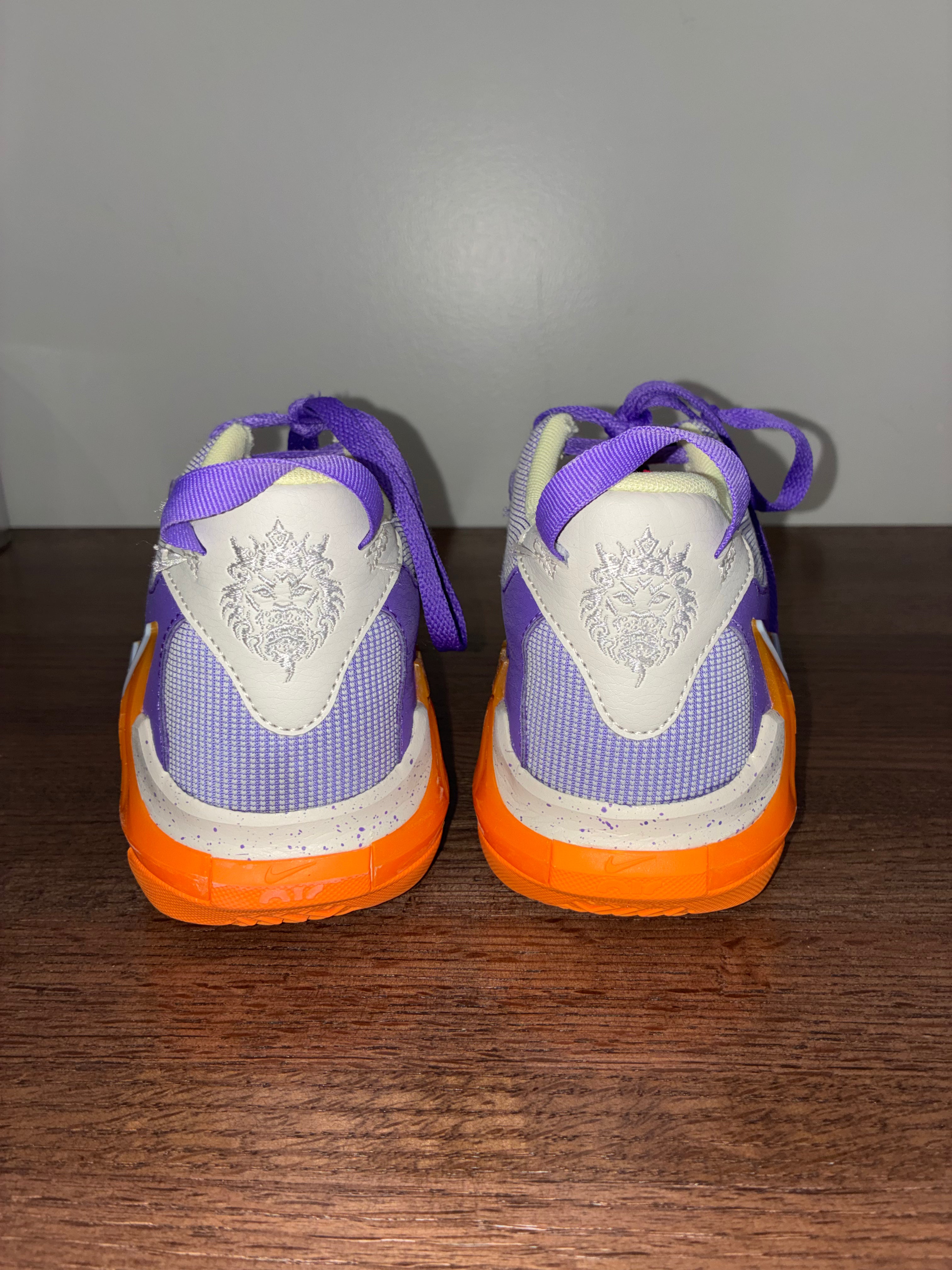 Nike LeBron Witness 7 Action Grape Vivid Orange Basketball Shoes Youth 7Y DQ8650-101