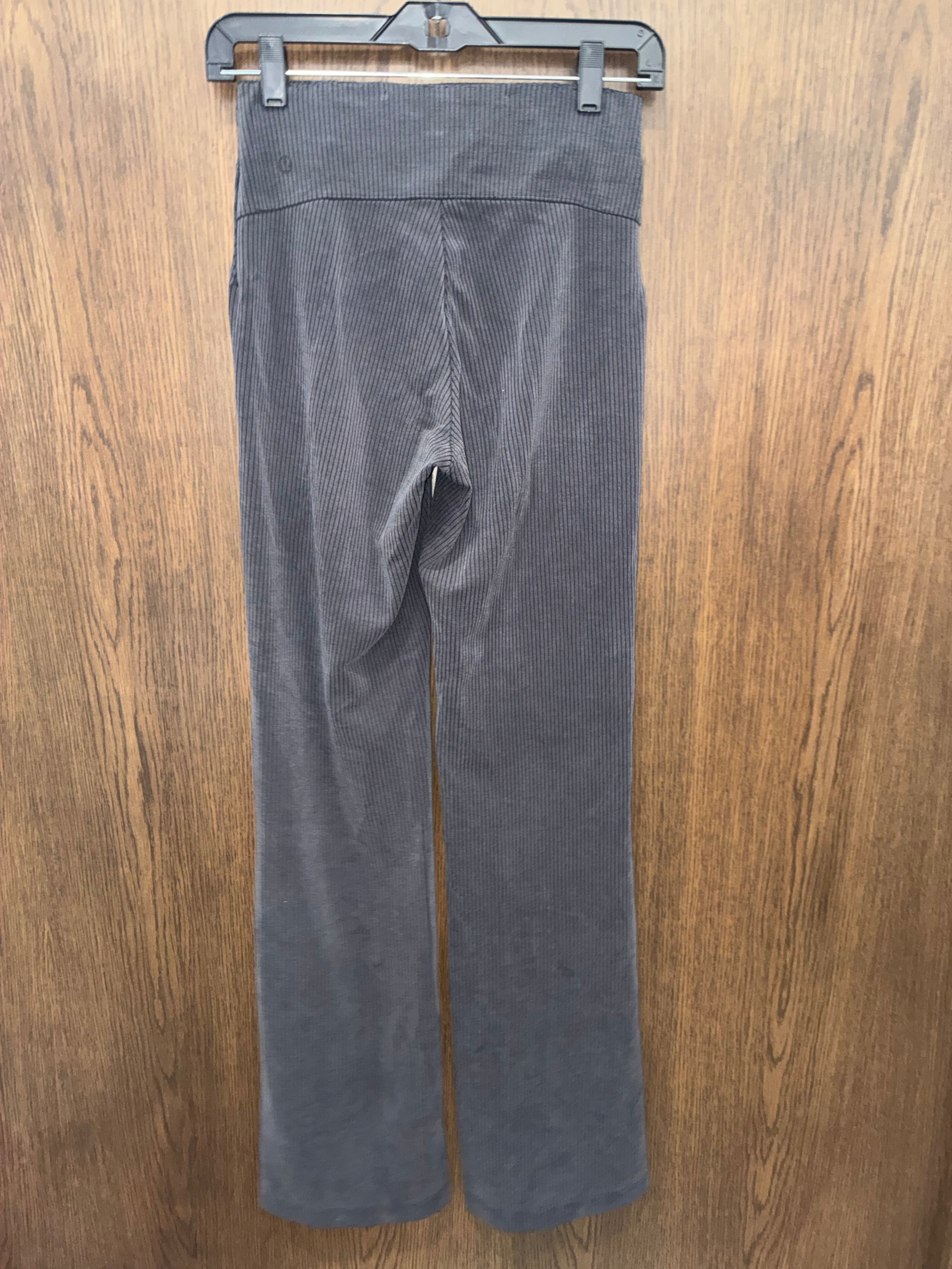 Lululemon Ribbed Softstreme High Rise Flared Pants Charcoal Gray Size 4