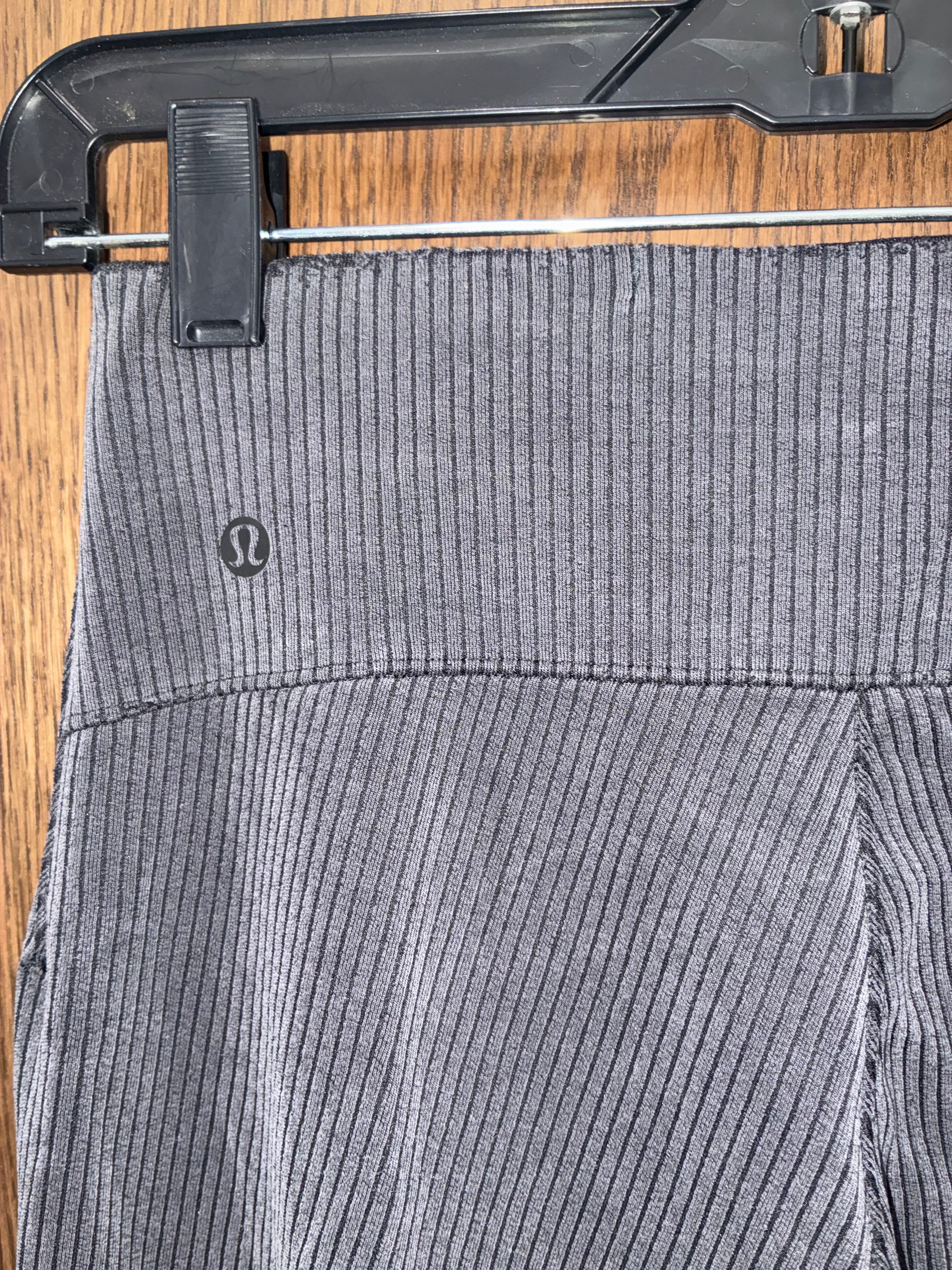 Lululemon Ribbed Softstreme High Rise Flared Pants Charcoal Gray Size 4