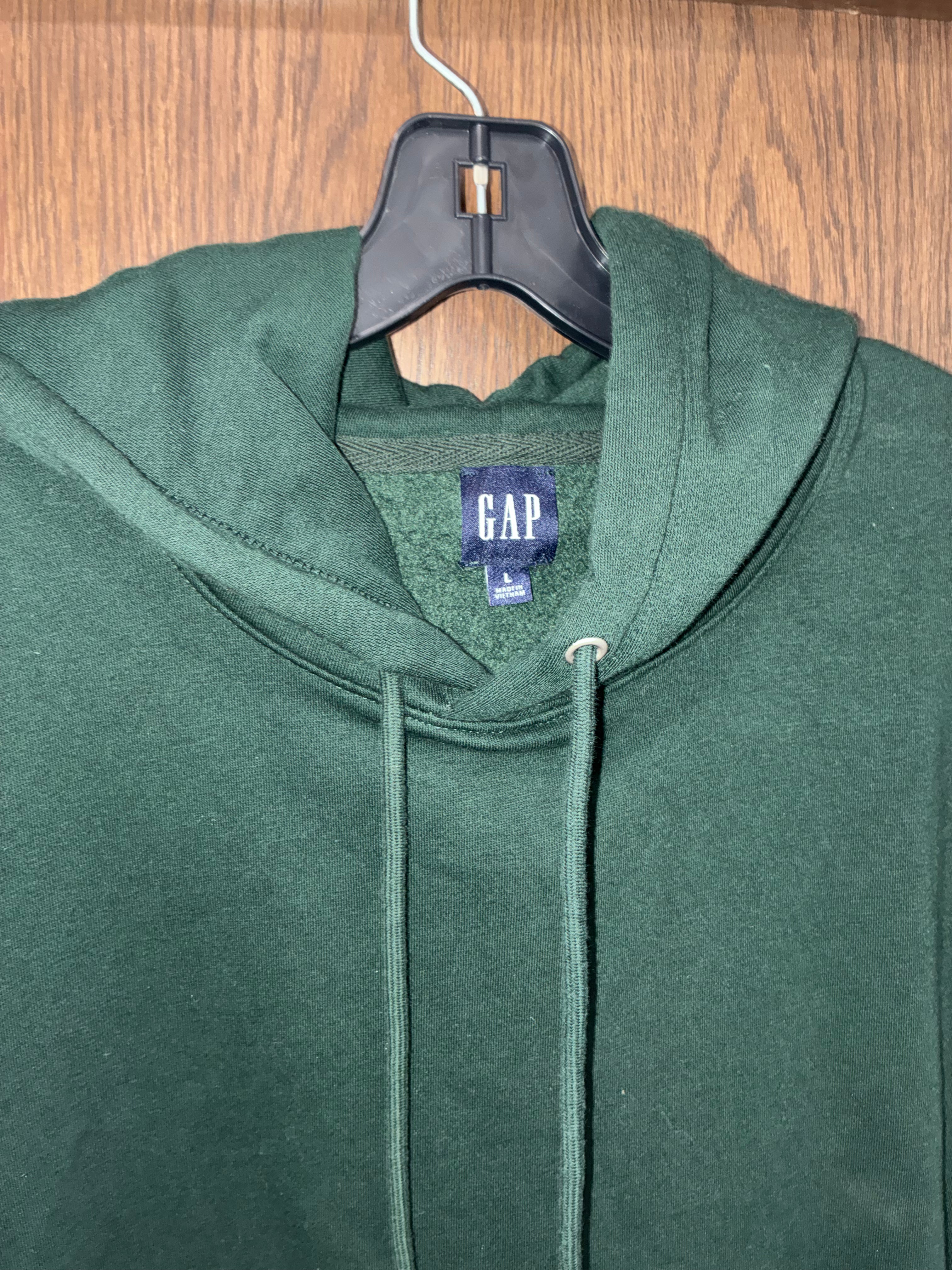 GAP Women’s Oversized Fleece Pullover Hoodie Forest Green Size Large