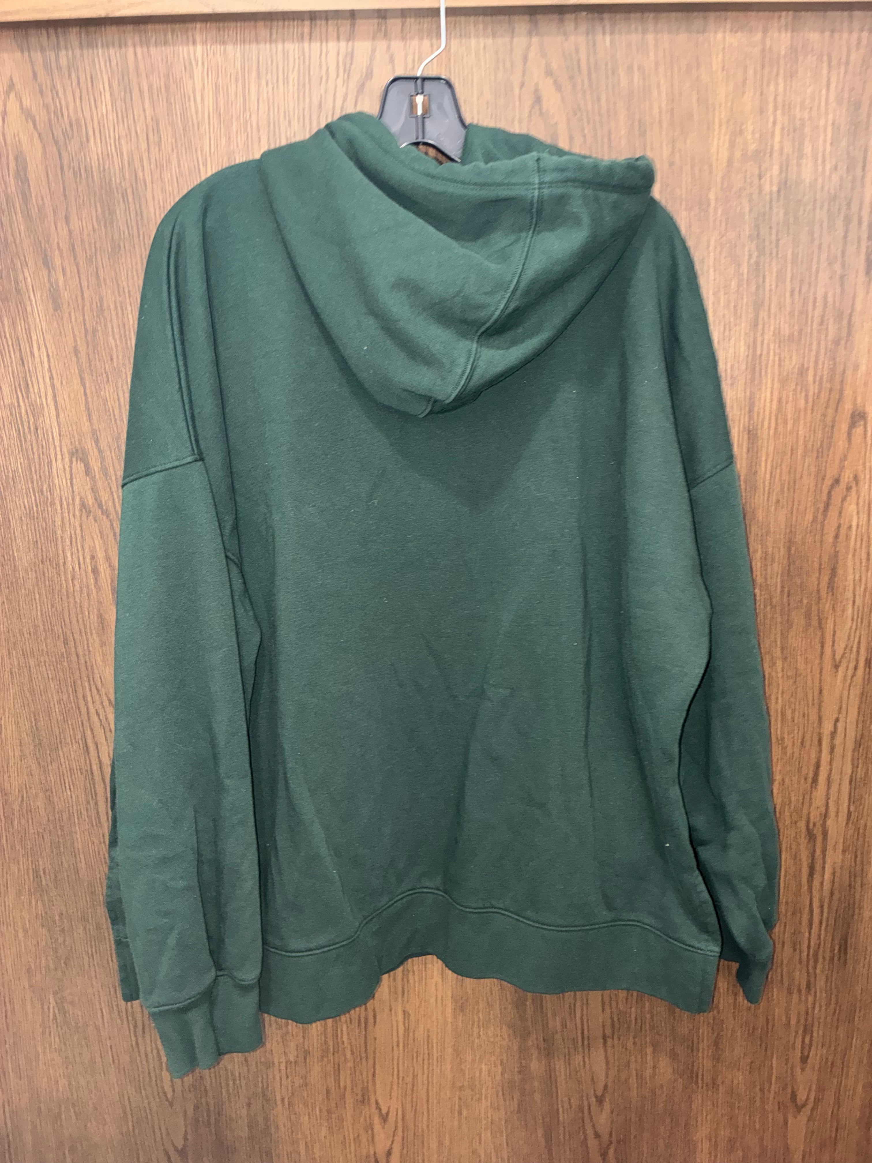 GAP Women’s Oversized Fleece Pullover Hoodie Forest Green Size Large