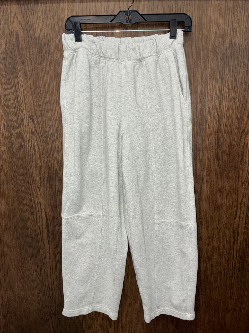 Aerie Women’s Wide Leg Fleece Sweatpants Heather Gray Small Short