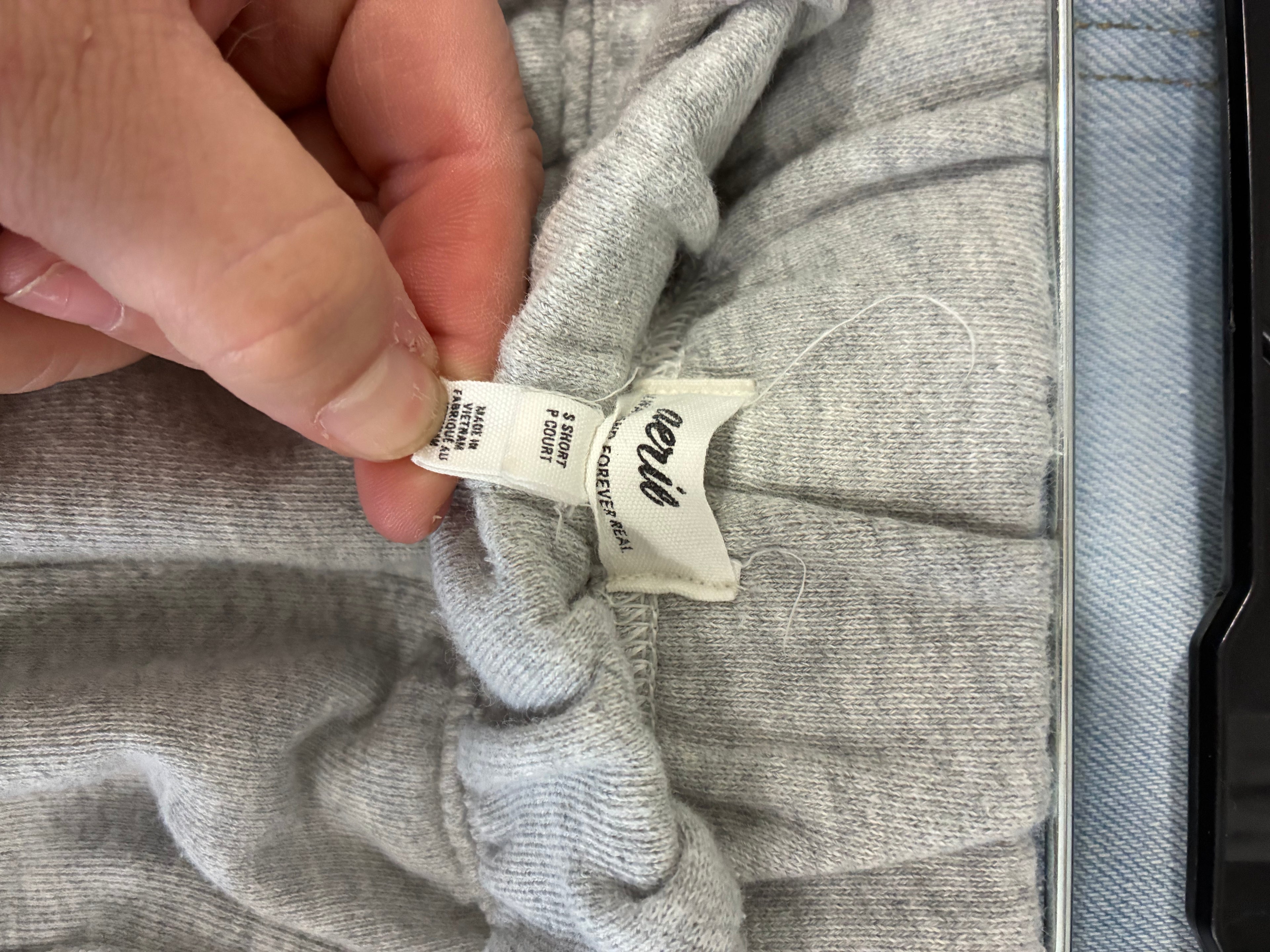 Aerie Women’s Wide Leg Fleece Sweatpants Heather Gray Small Short