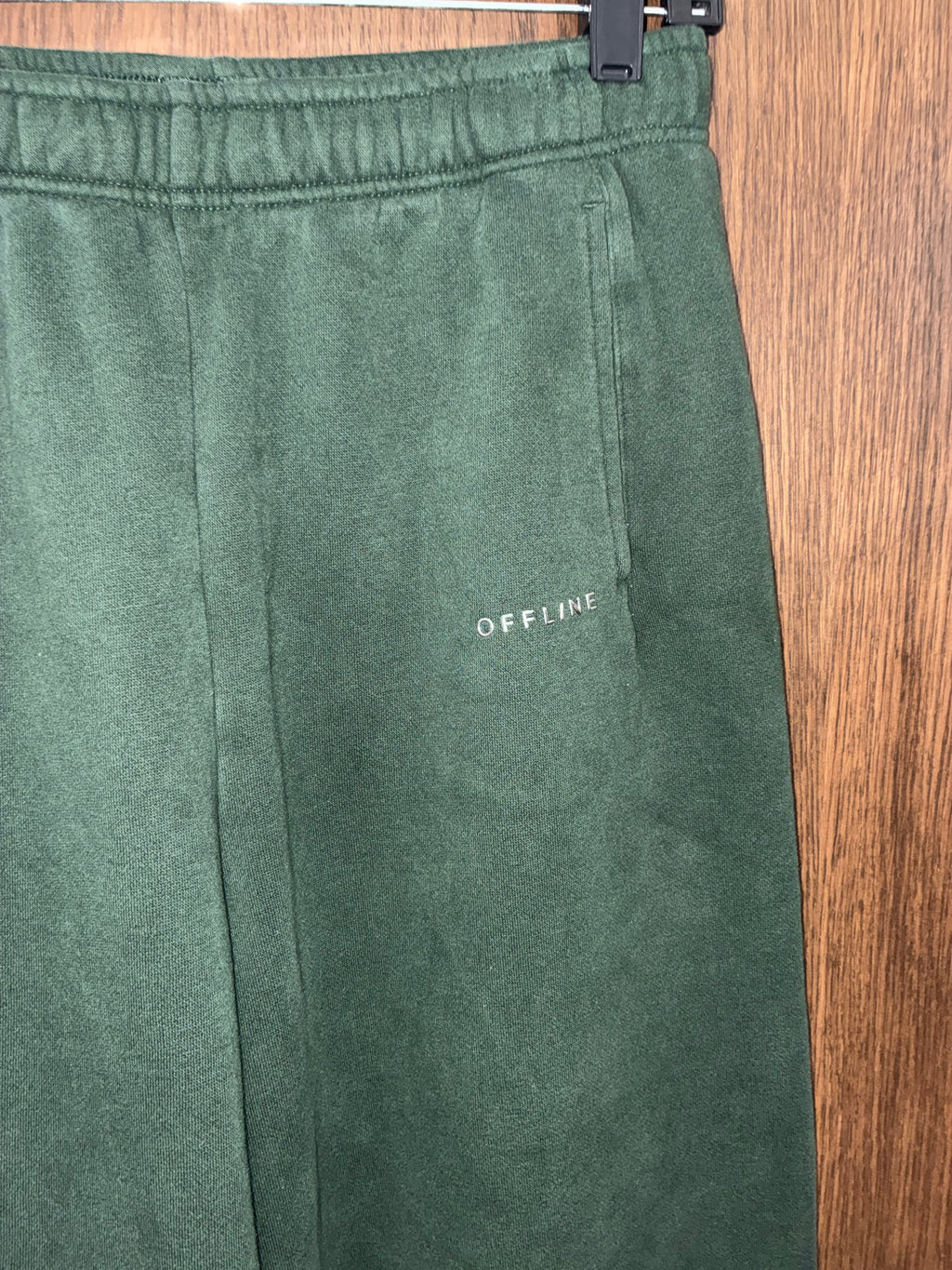Cozy OFFLINE by Aerie baggy-fit fleece joggers in a beautiful dark forest green