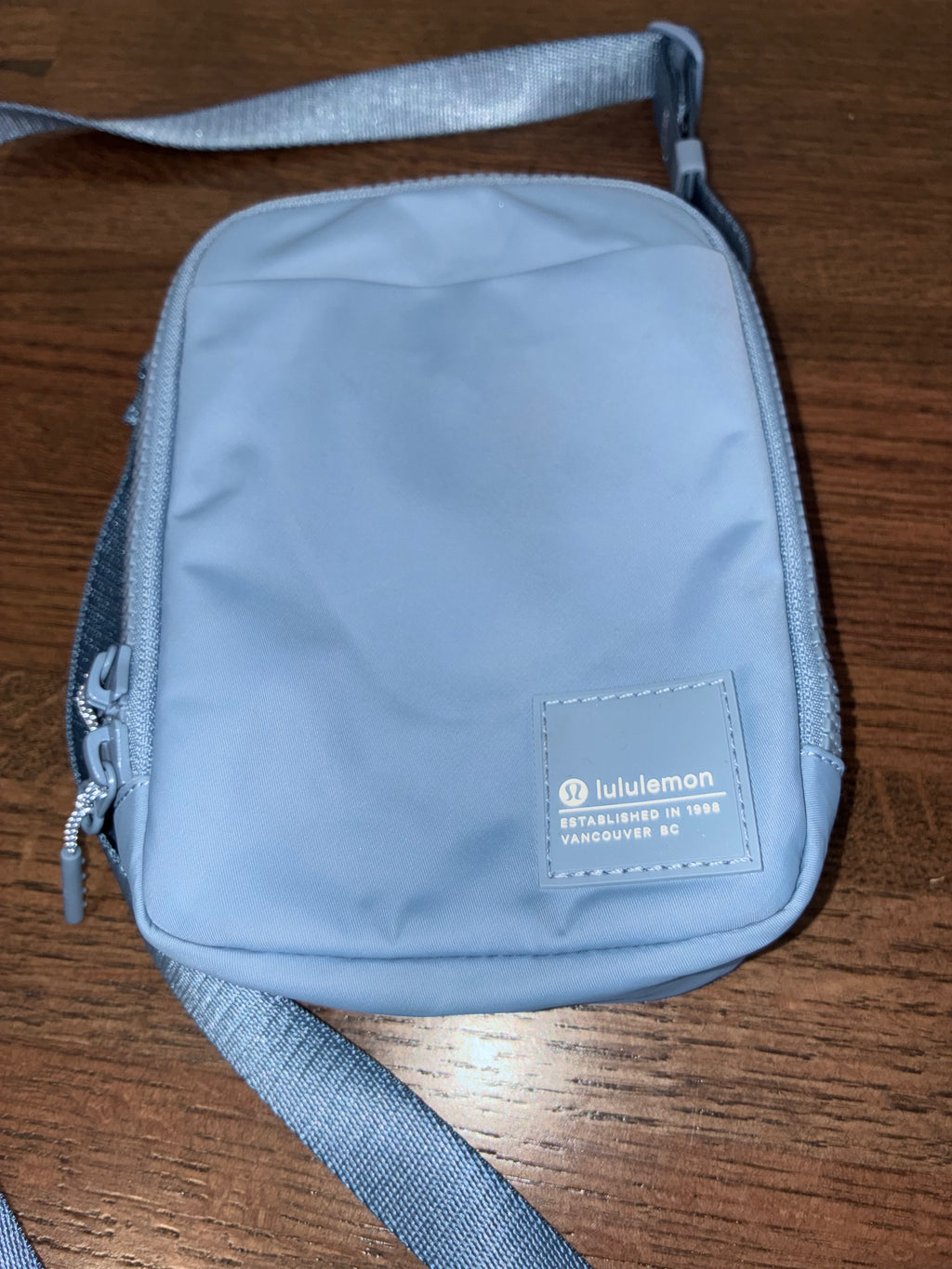 Lululemon Light Blue Mini Crossbody Shoulder Bag Adjustable Strap O/S